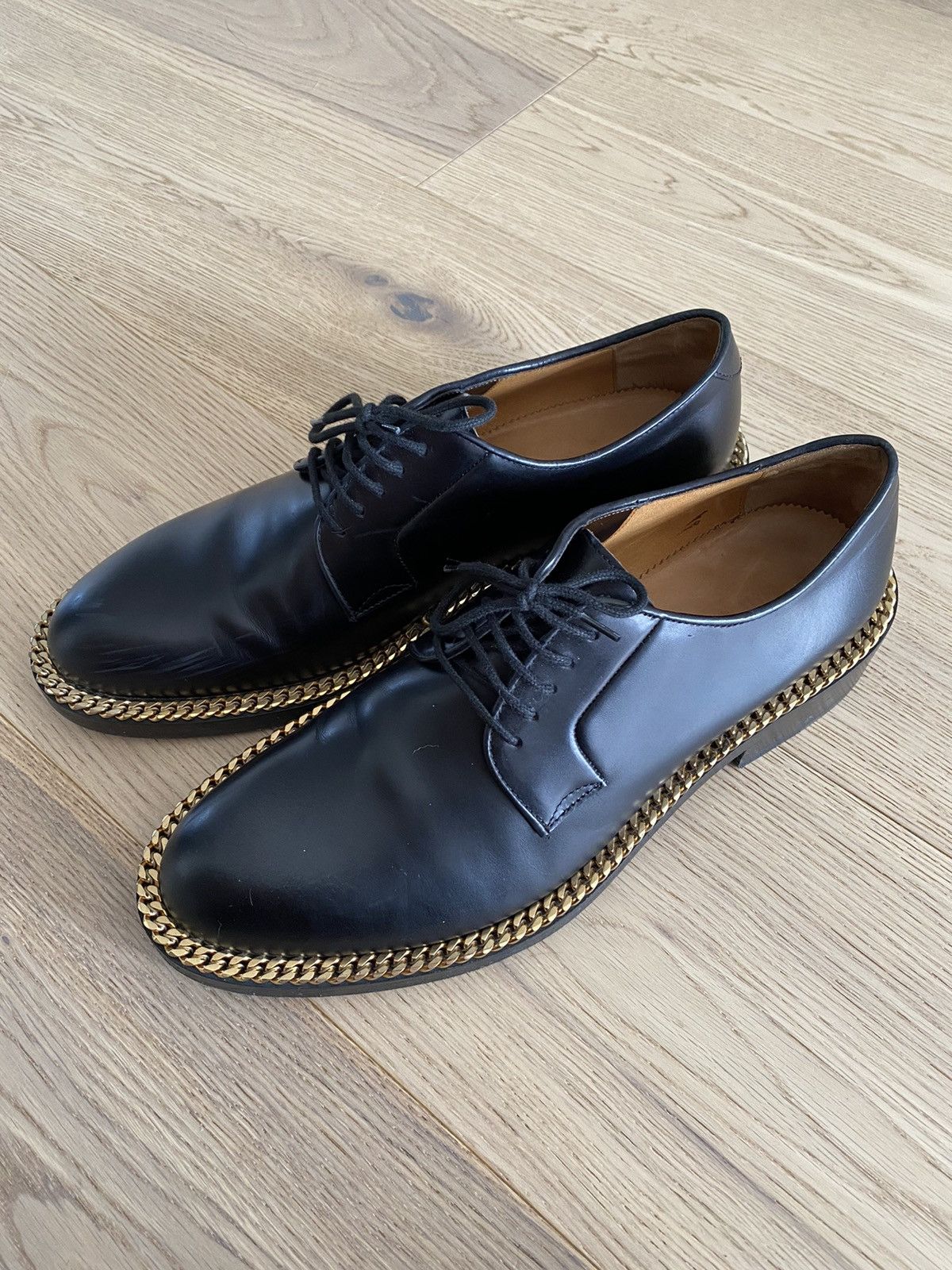 Raf Simons 2012 chain leather derbies, size 42 Size US 9 / EU 42 - 3 Thumbnail