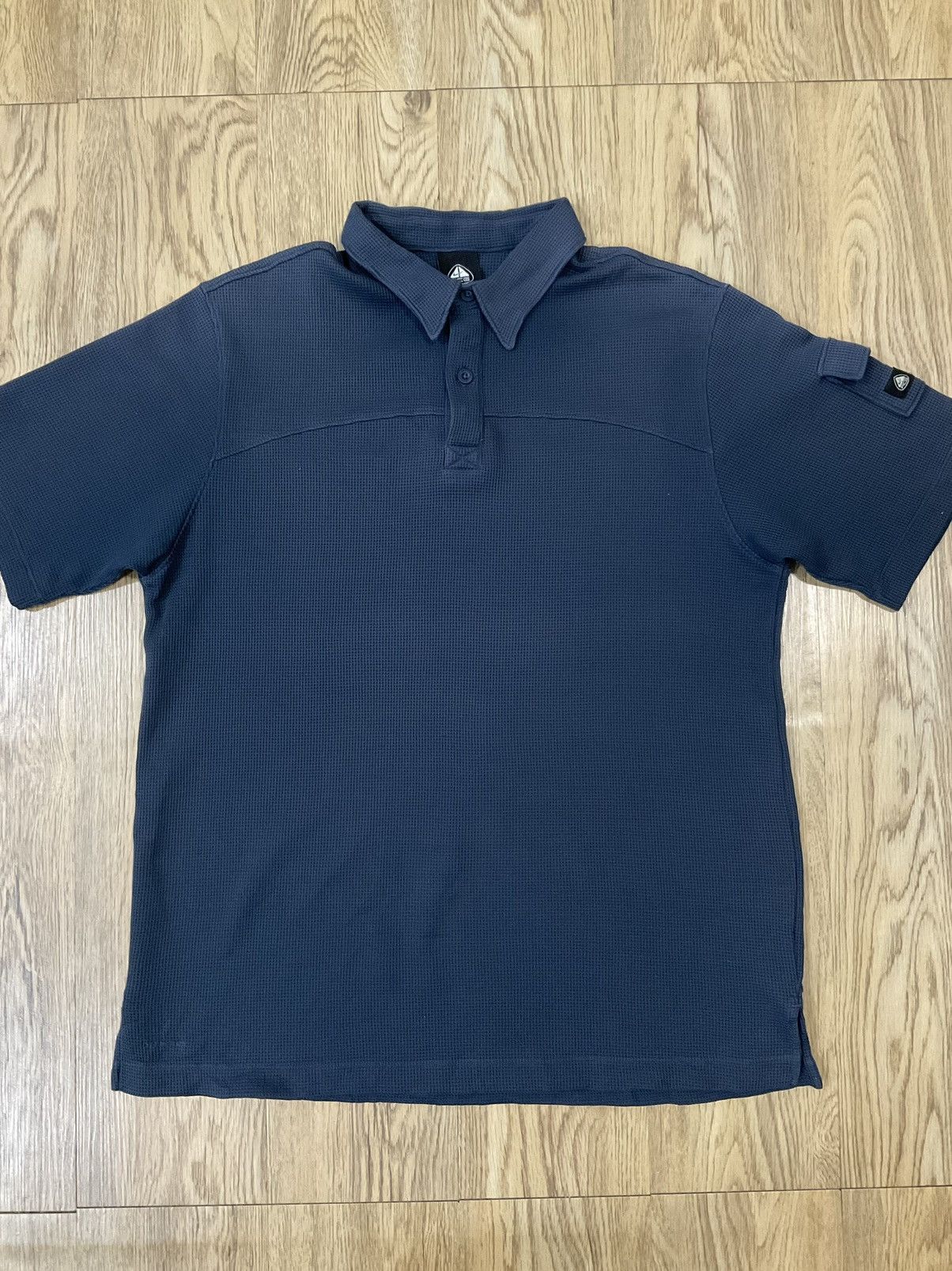 NIKE ACG Men’s Polo Shirt Small Tan SPF 30+ Organic Cotton