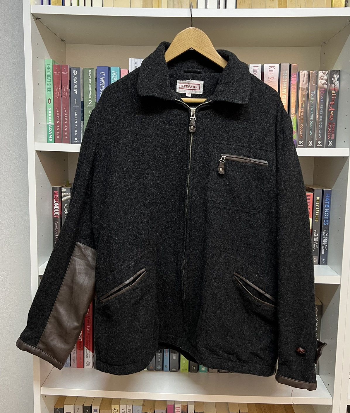 image of Italian Designers x Stefan Cooke Stefanel Italy Wool Jacket in Grey, Men's (Size Medium)
