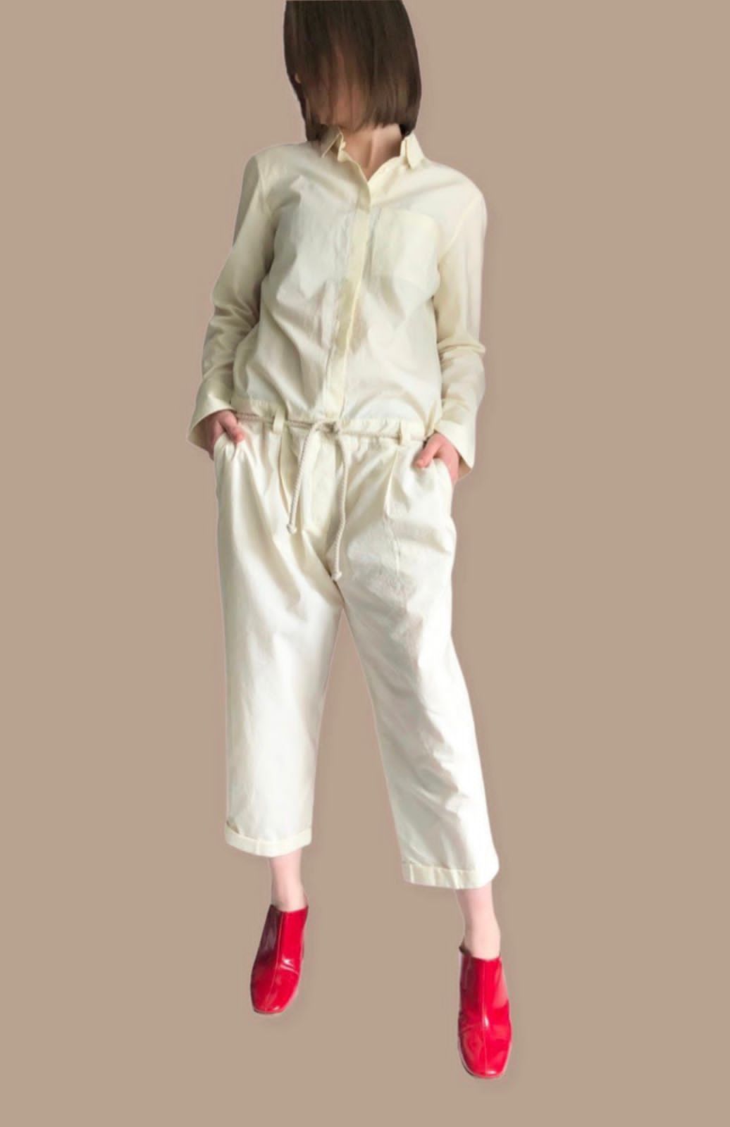 Brunello Cucinelli Brunello Cucinelli women's oversized cotton jumpsuit Size S / US 4 / IT 40 - 1 Thumbnail