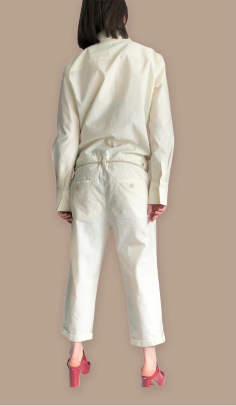 Brunello Cucinelli Brunello Cucinelli women's oversized cotton jumpsuit Size S / US 4 / IT 40 - 4 Thumbnail