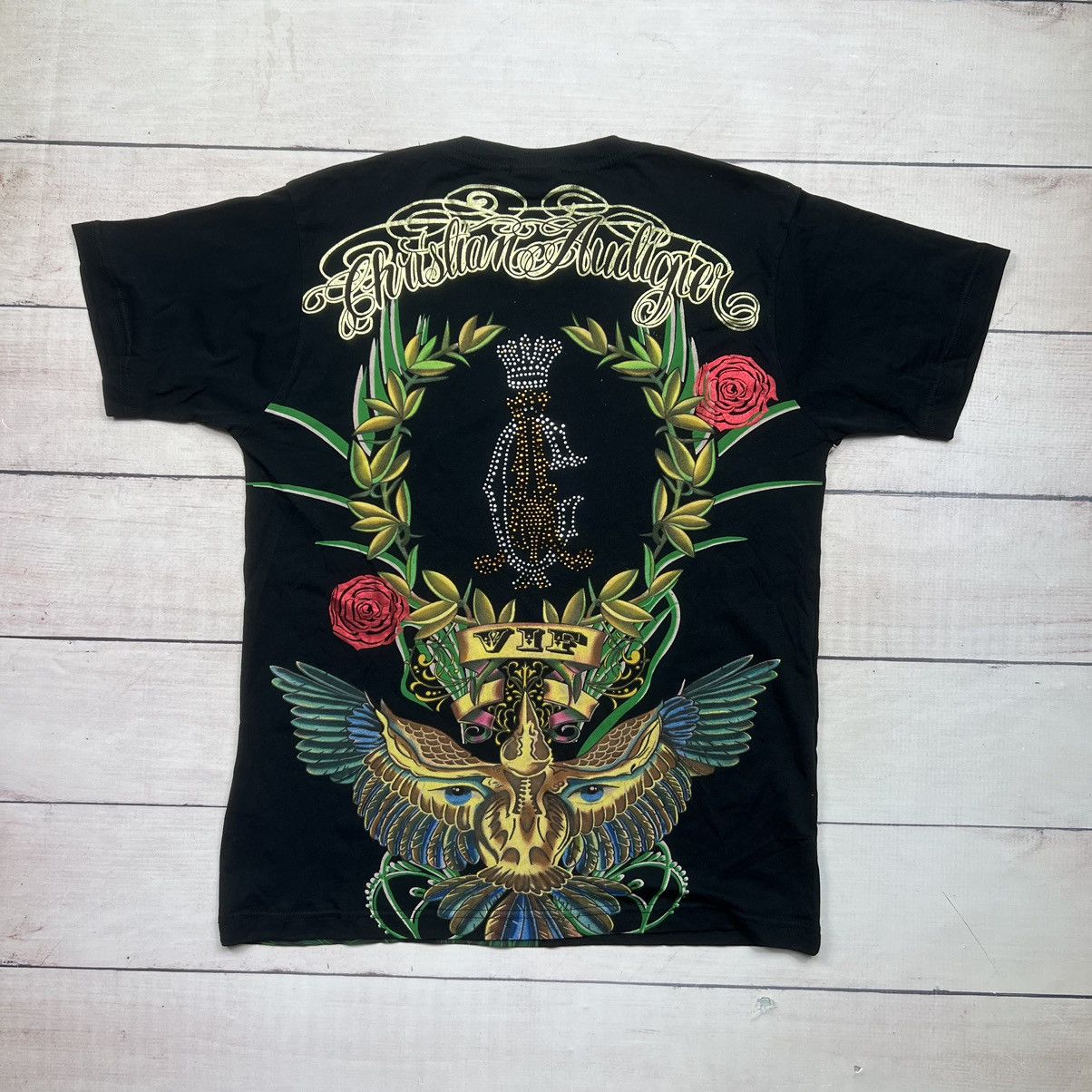 Christian Audigier × Ed Hardy Christian Audigier Print Diamonds Y2K Tee Tshirt Los Angeles Size US M / EU 48-50 / 2 - 6 Thumbnail