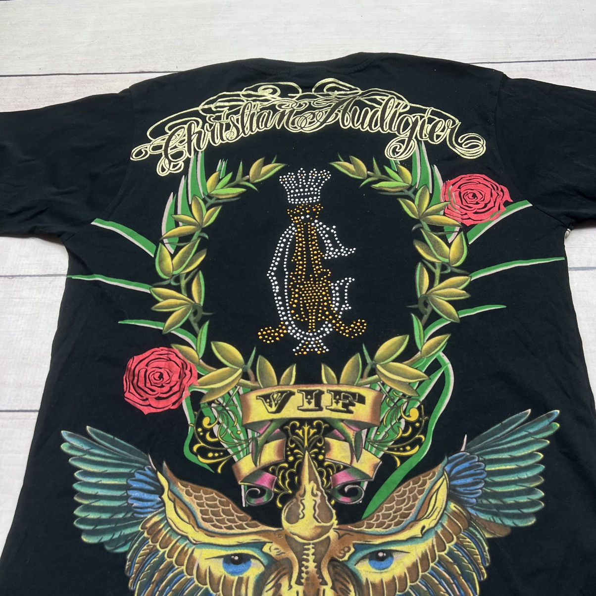 Christian Audigier × Ed Hardy Christian Audigier Print Diamonds Y2K Tee Tshirt Los Angeles Size US M / EU 48-50 / 2 - 7 Thumbnail
