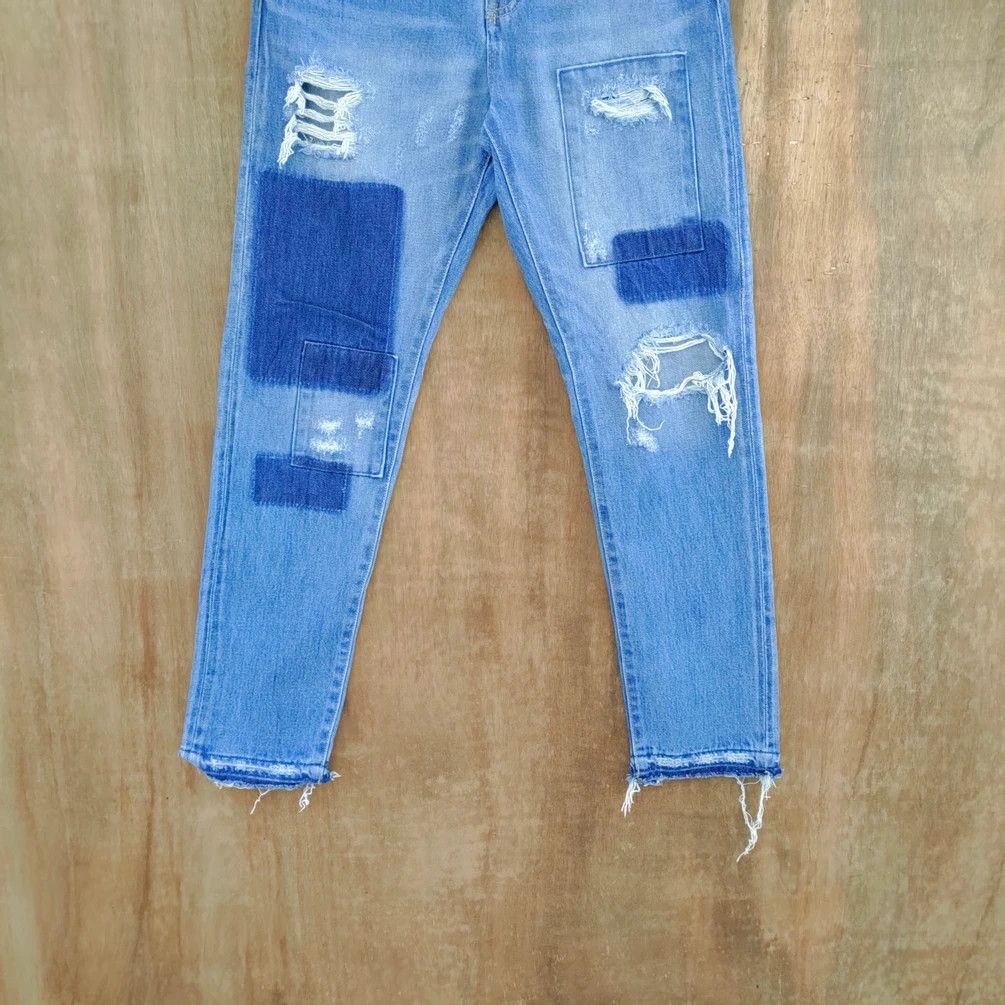 Japanese Brand VINTAGE RODEO DISTRESSED FADED DENIM JEANS SKINNY Size US 26 / EU 42 - 3 Thumbnail