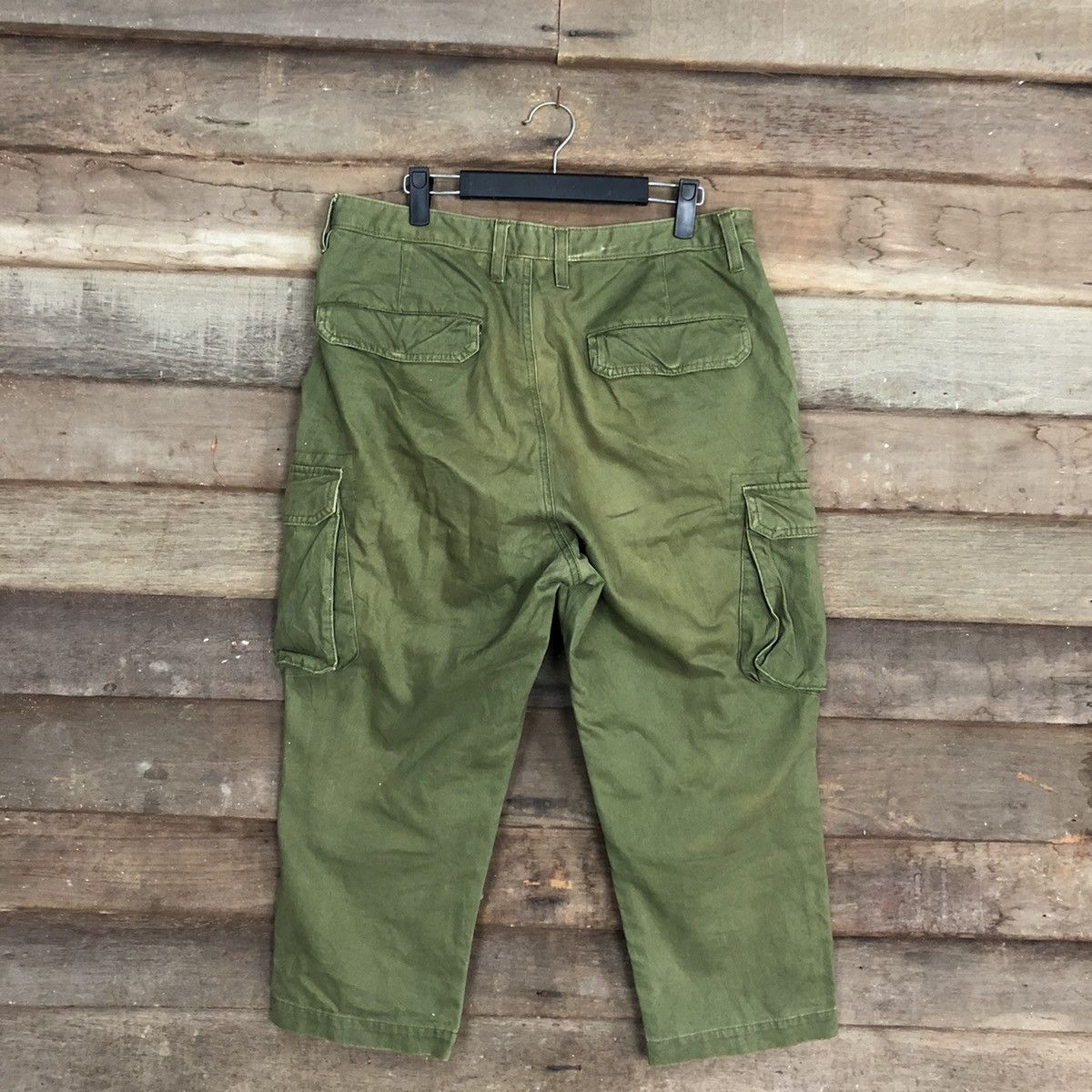 Japanese Brand VINTAGE GU JAPAN FADED GREEN BAGGY CARGO PANTS #0534 Size US 32 / EU 48 - 8 Thumbnail