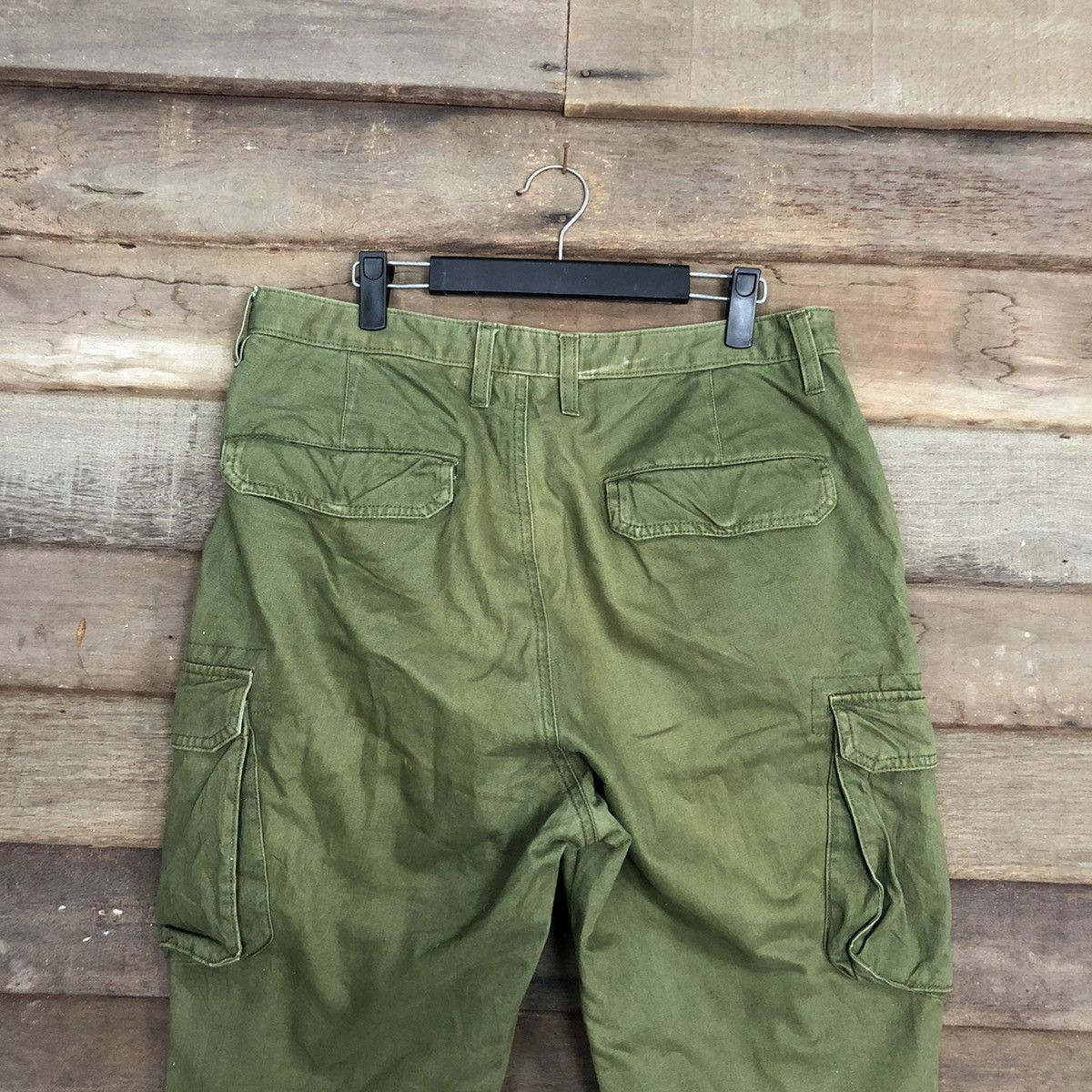 Japanese Brand VINTAGE GU JAPAN FADED GREEN BAGGY CARGO PANTS #0534 Size US 32 / EU 48 - 9 Thumbnail