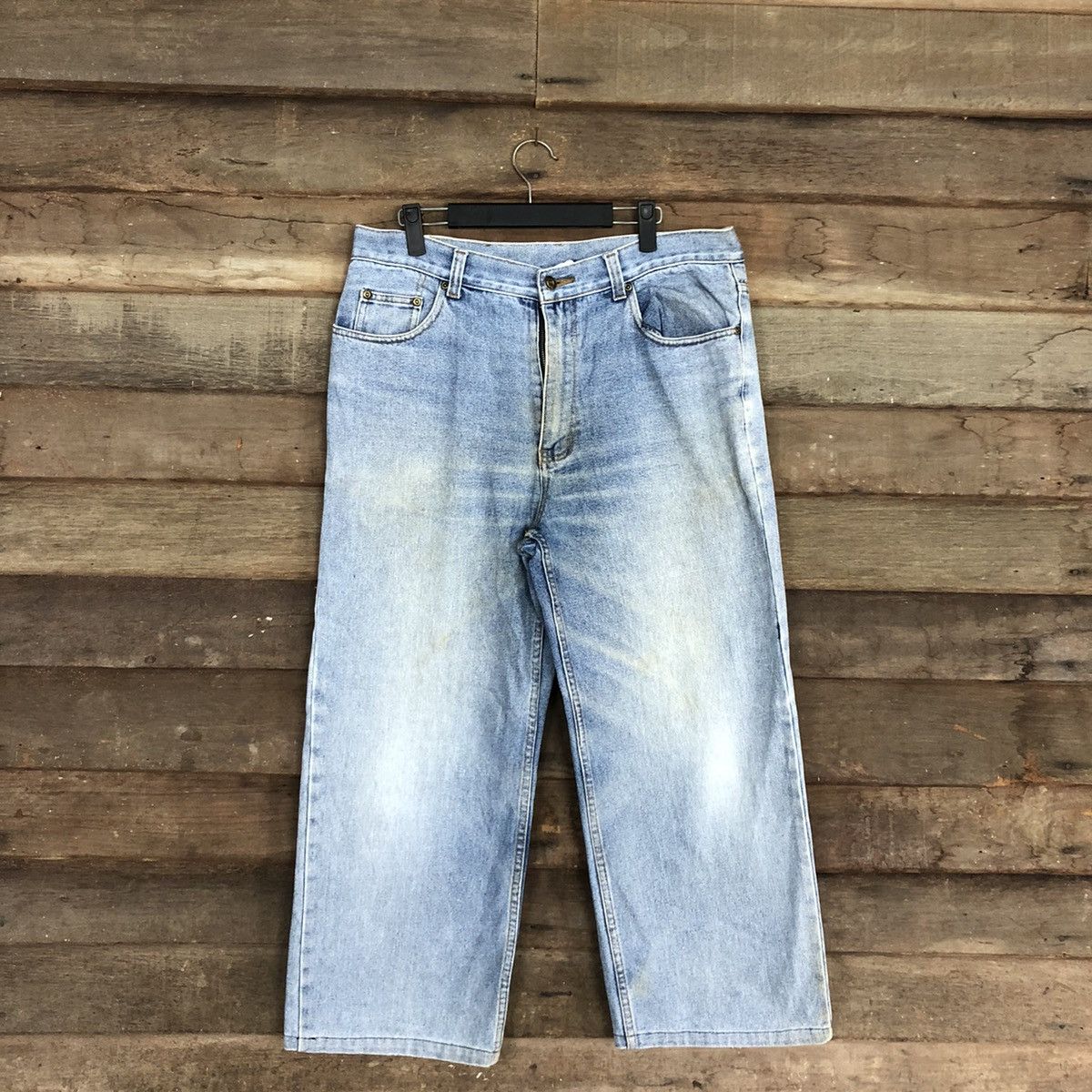 Japanese Brand Vtg Donkey Club Light Blue Denim Jeans Baggy Pants #0542 Size US 33 - 1 Thumbnail