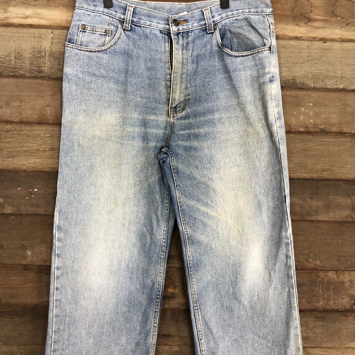 Japanese Brand Vtg Donkey Club Light Blue Denim Jeans Baggy Pants #0542 Size US 33 - 4 Thumbnail