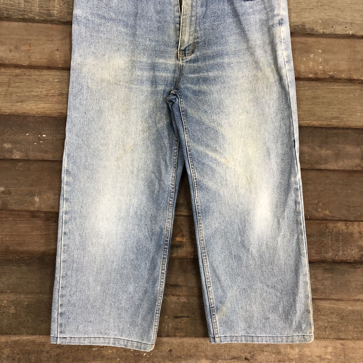 Japanese Brand Vtg Donkey Club Light Blue Denim Jeans Baggy Pants #0542 Size US 33 - 3 Thumbnail