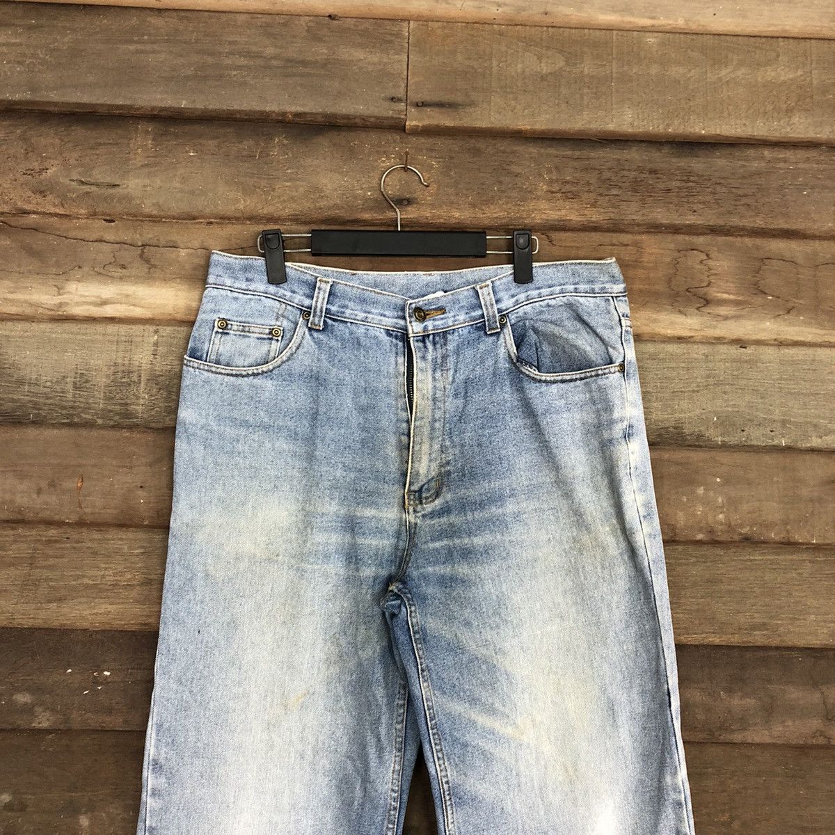 Japanese Brand Vtg Donkey Club Light Blue Denim Jeans Baggy Pants #0542 Size US 33 - 2 Thumbnail