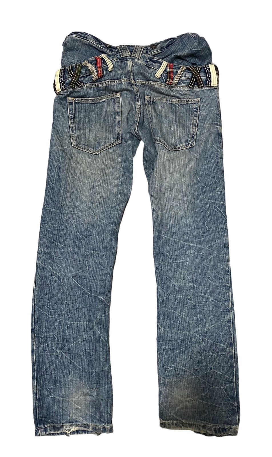 Designer Double Waist Denim Streetwear Design Wild Printed Size US 31 - 1 Thumbnail