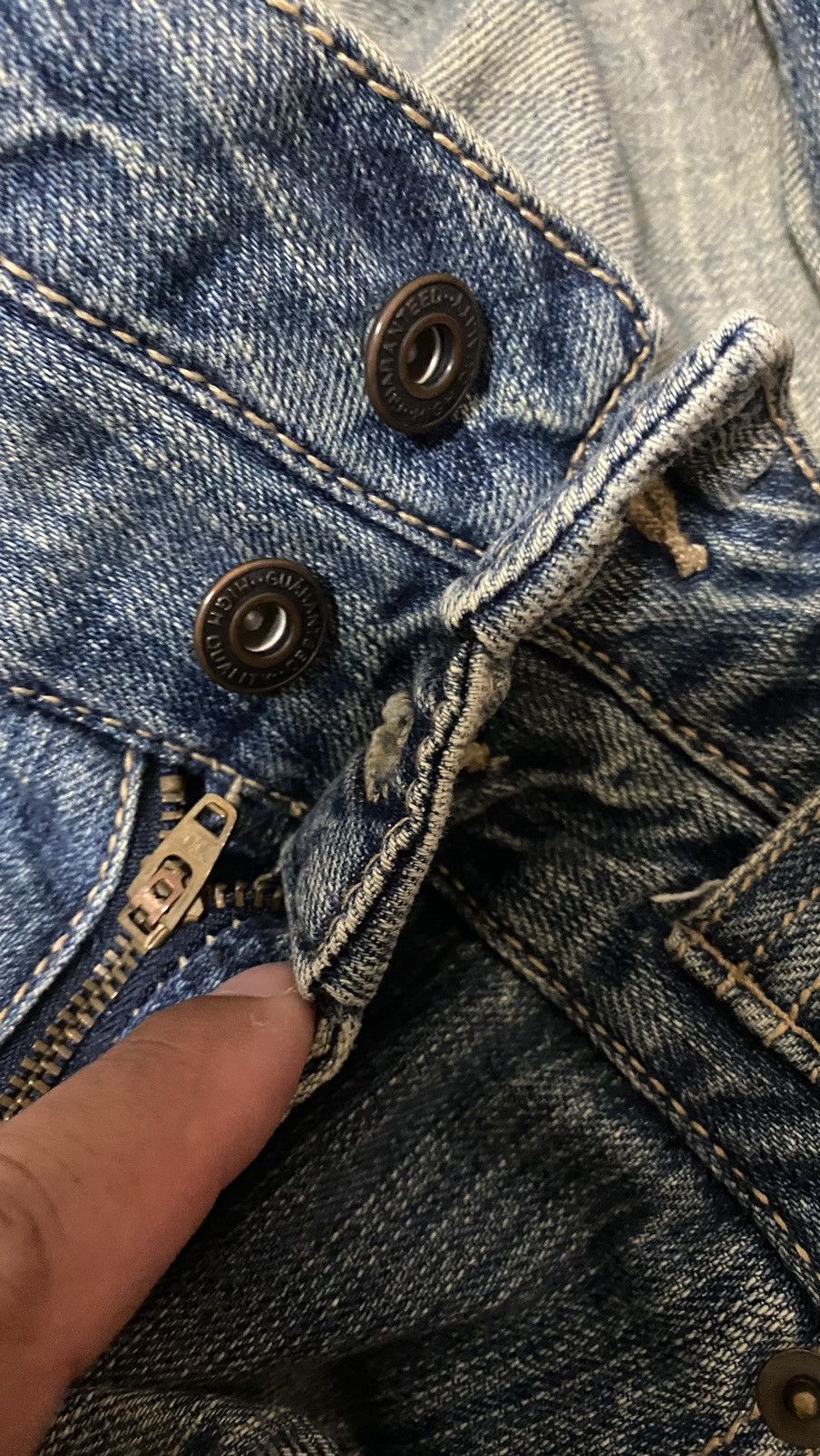 Designer Double Waist Denim Streetwear Design Wild Printed Size US 31 - 3 Thumbnail