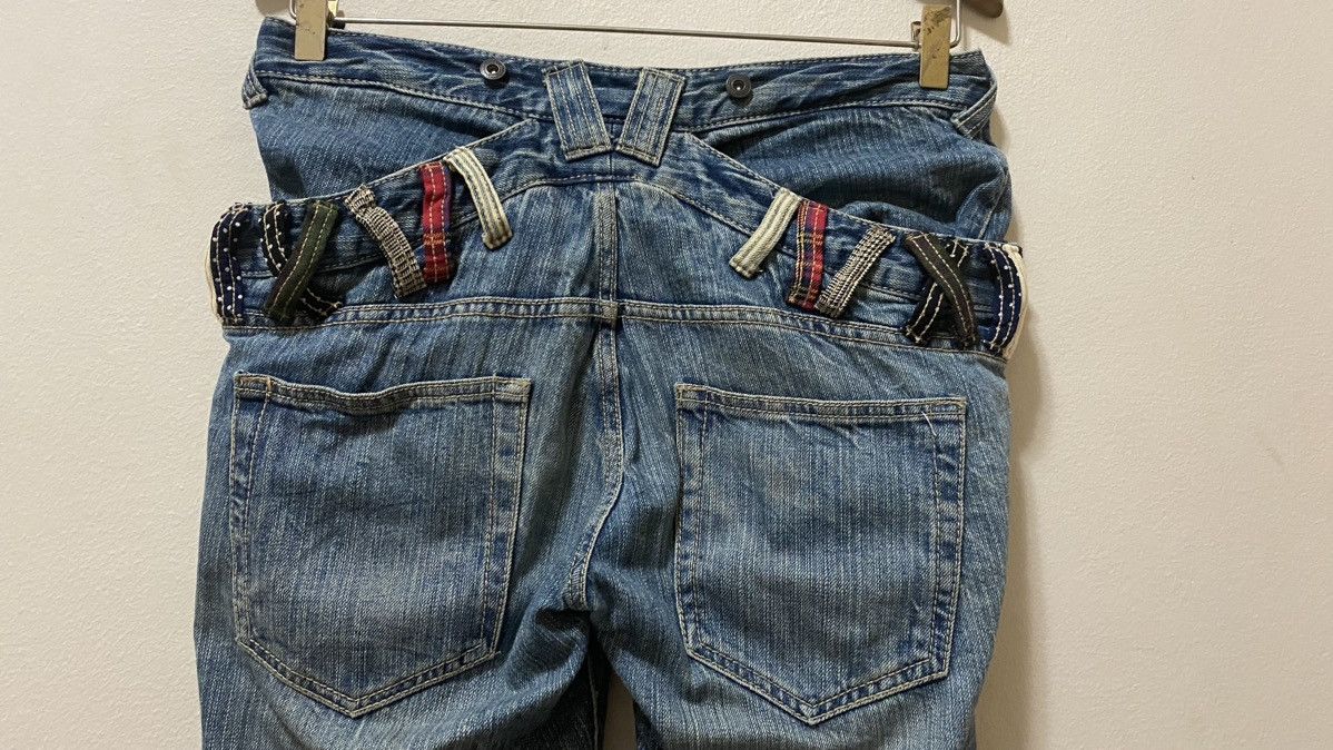 Designer Double Waist Denim Streetwear Design Wild Printed Size US 31 - 6 Thumbnail