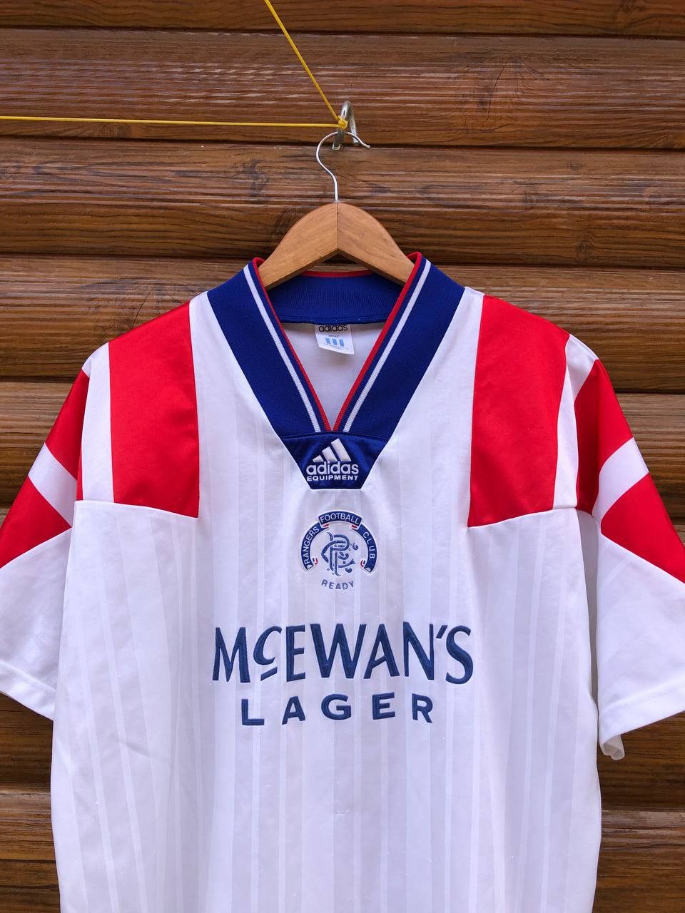 Vintage Vintage 90s Adidas Equipment . Glasgow Rangers soccer jersey Size US XL / EU 56 / 4 - 3 Thumbnail