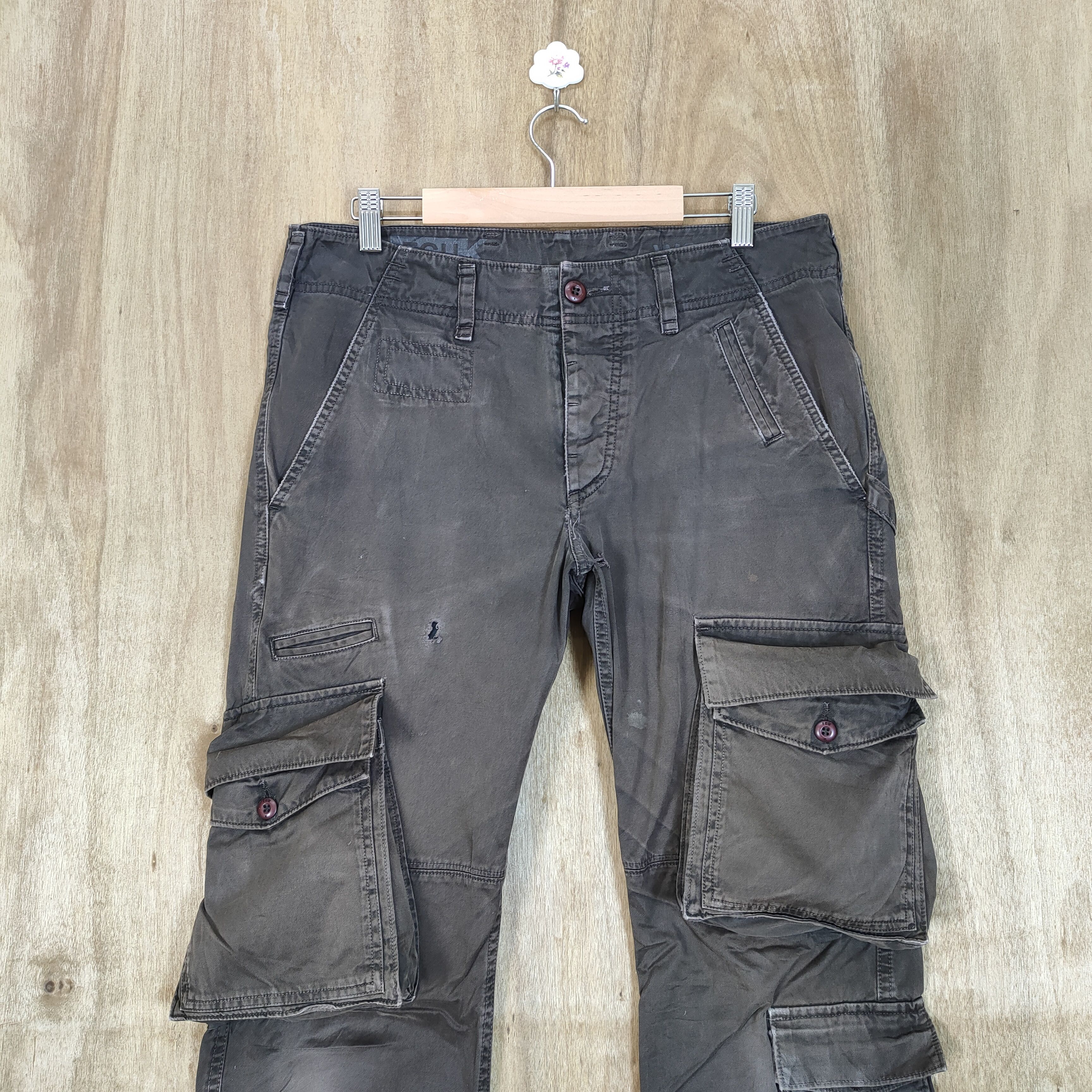 Japanese Brand VINTAGE JAPANESE FADED BROWN CARGO PANTS Size US 32 / EU 48 - 3 Thumbnail