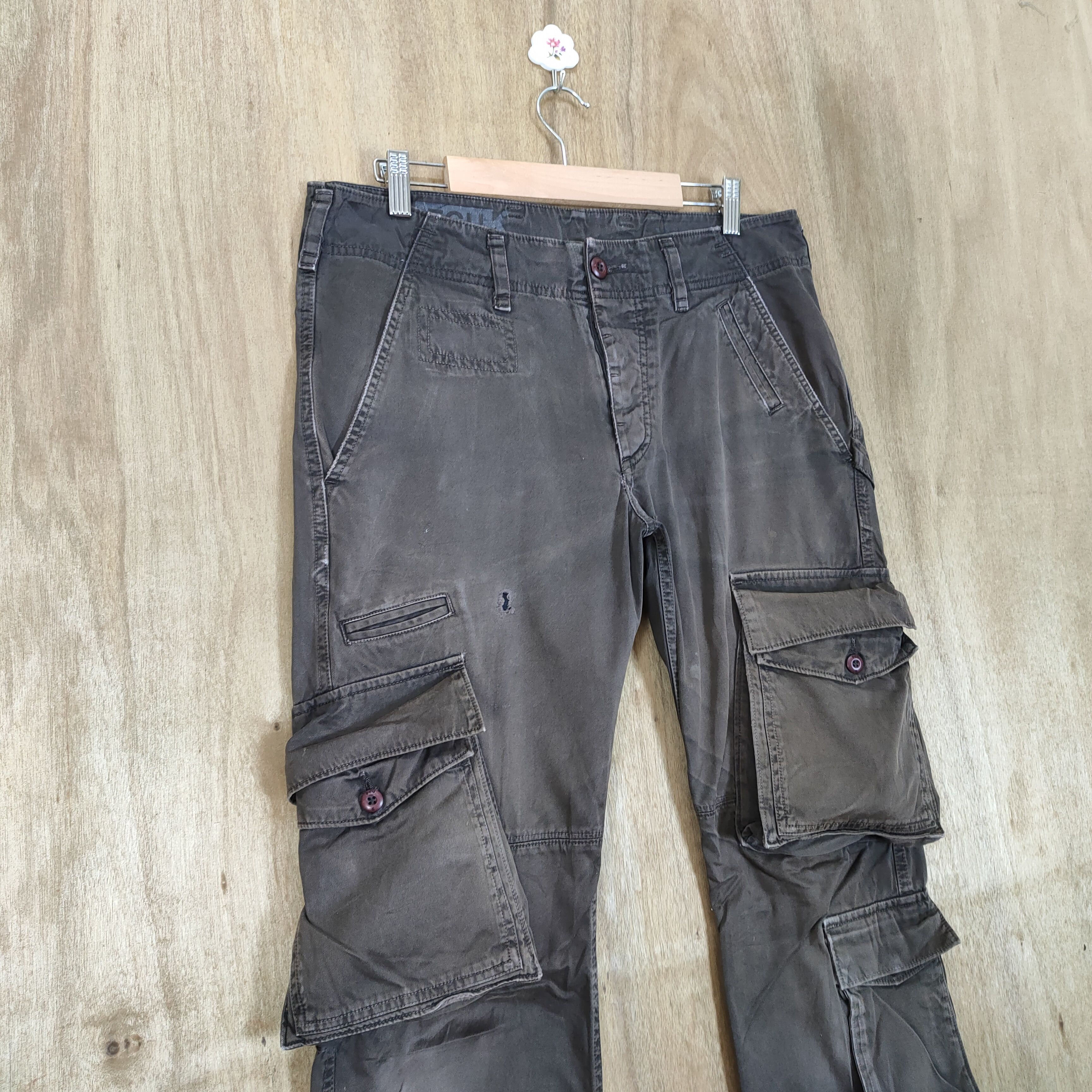 Japanese Brand VINTAGE JAPANESE FADED BROWN CARGO PANTS Size US 32 / EU 48 - 5 Thumbnail