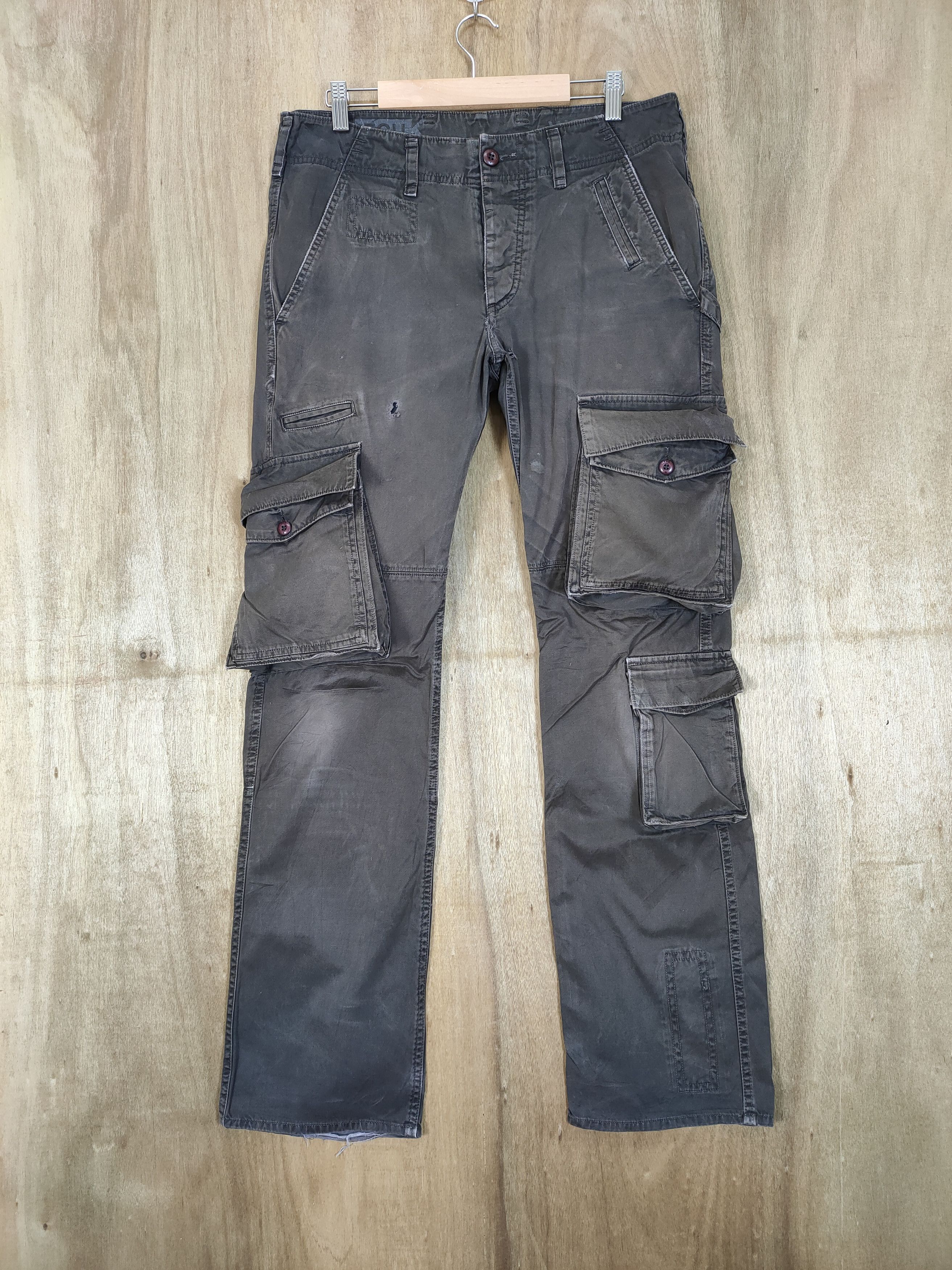 Japanese Brand VINTAGE JAPANESE FADED BROWN CARGO PANTS Size US 32 / EU 48 - 2 Thumbnail
