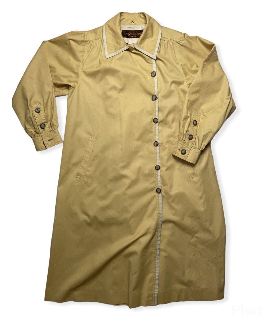 Yves Saint Laurent Vintage Ysl Yves Saint Lauren Paris Long Coat Trench Size US L / EU 52-54 / 3 - 1 Thumbnail