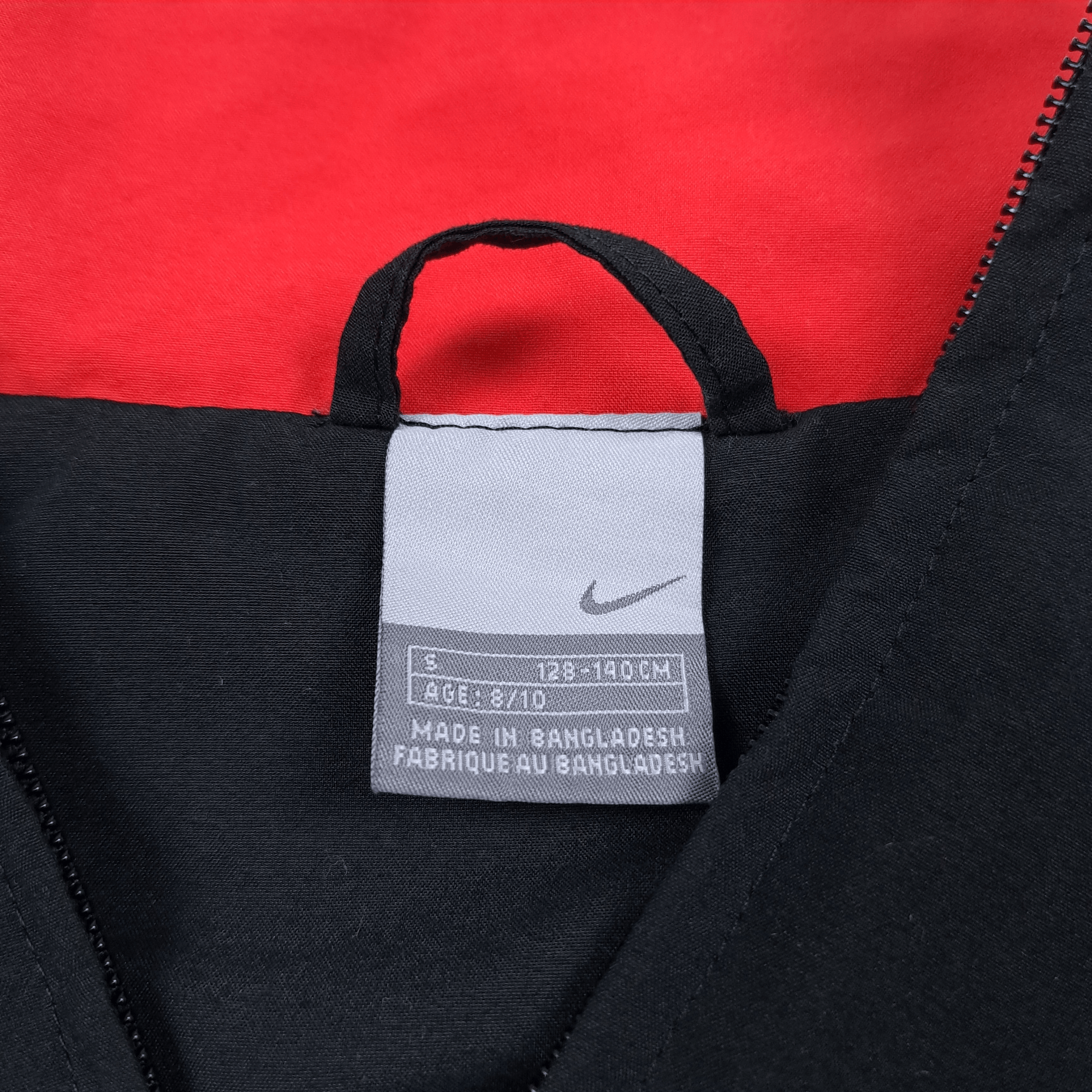 Nike × Vintage 💎 Nike Small Kid Red Black Windbreaker Jacket Size US XXS / EU 40 - 4 Thumbnail