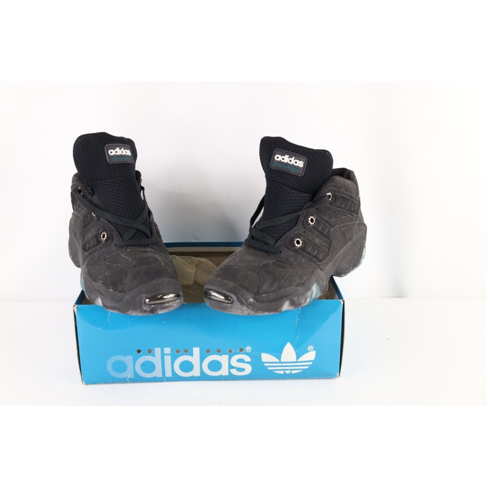 Adidas  Vintage NOS Vintage 90s Adidas Roughneck Basketball Shoes Black |  Grailed