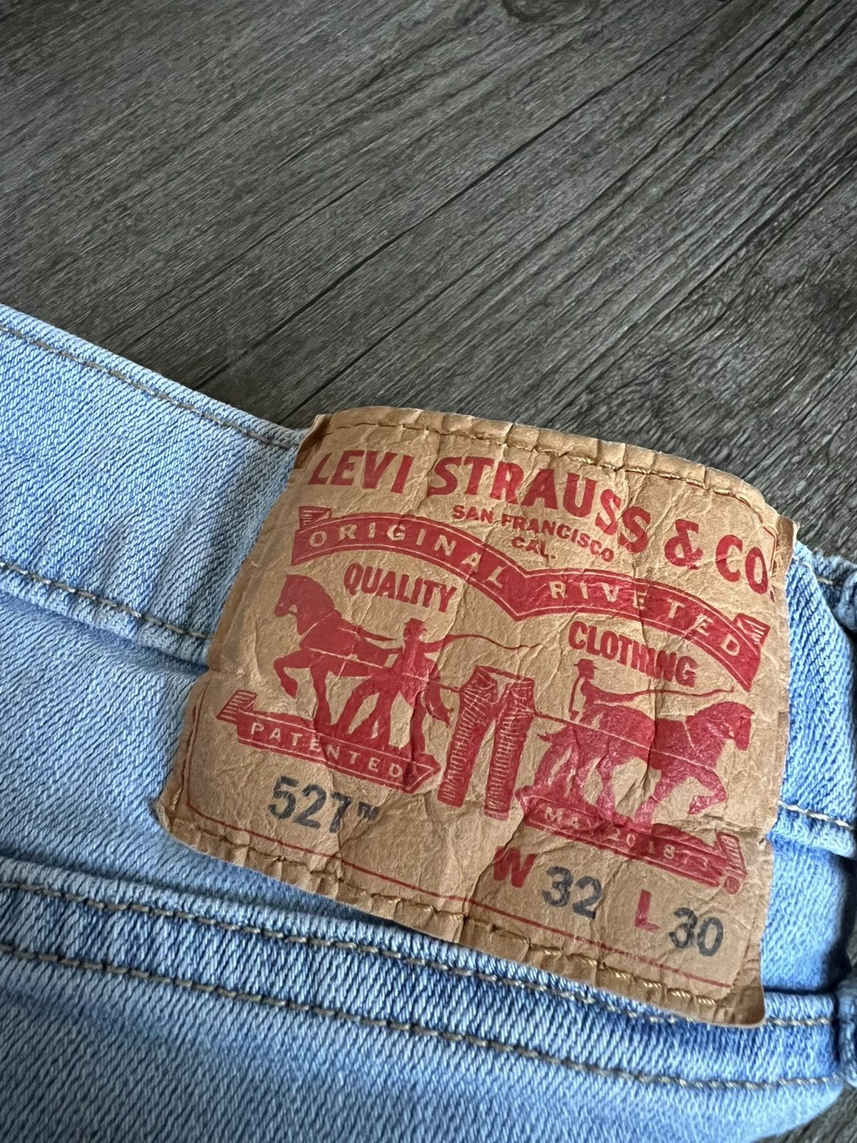 Levi's Light Wash 527 Slim Bootcut Size US 32 / EU 48 - 3 Thumbnail