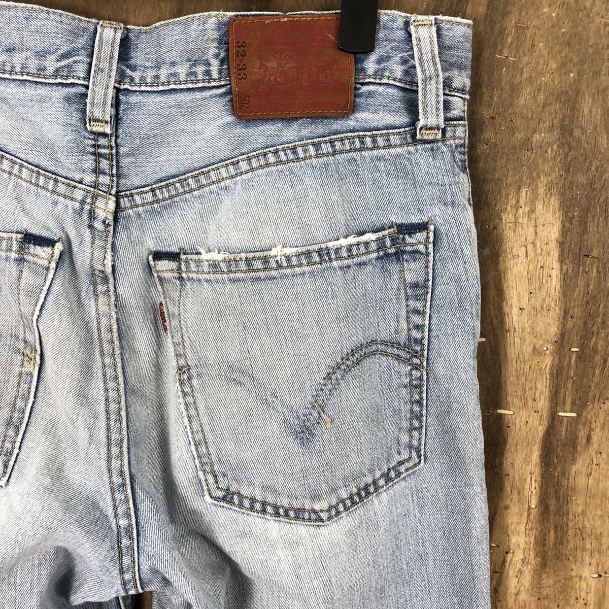 Levi's Vintage Clothing VINTAGE LEVI'S 502 FADED MUD WASH BLUE JEAN DENIM PANTS #O24 Size US 31 - 10 Thumbnail