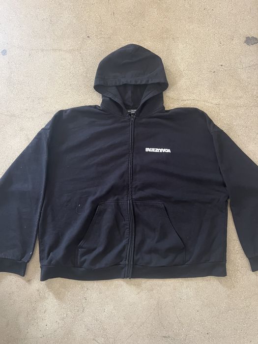 Balenciaga Balenciaga logo zip-up hoodie | Grailed