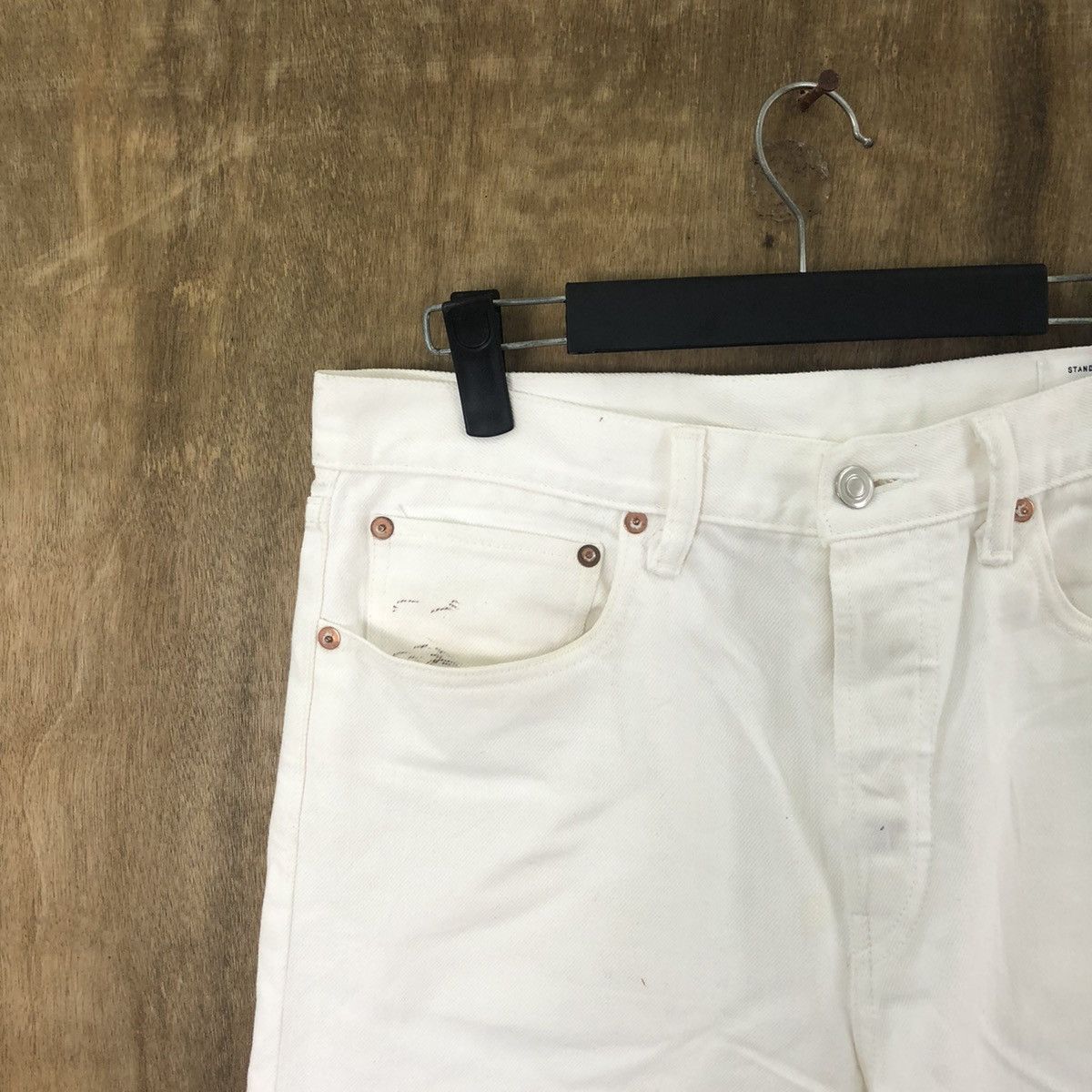 Japan Blue TOMORROWLAND BUTTON FLY WHITE JEANS DENIM PANTS #021 Size US 32 / EU 48 - 4 Thumbnail