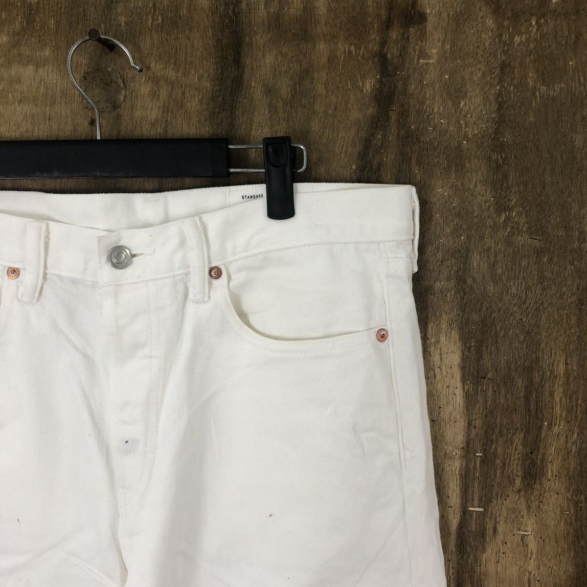 Japan Blue TOMORROWLAND BUTTON FLY WHITE JEANS DENIM PANTS #021 Size US 32 / EU 48 - 5 Thumbnail