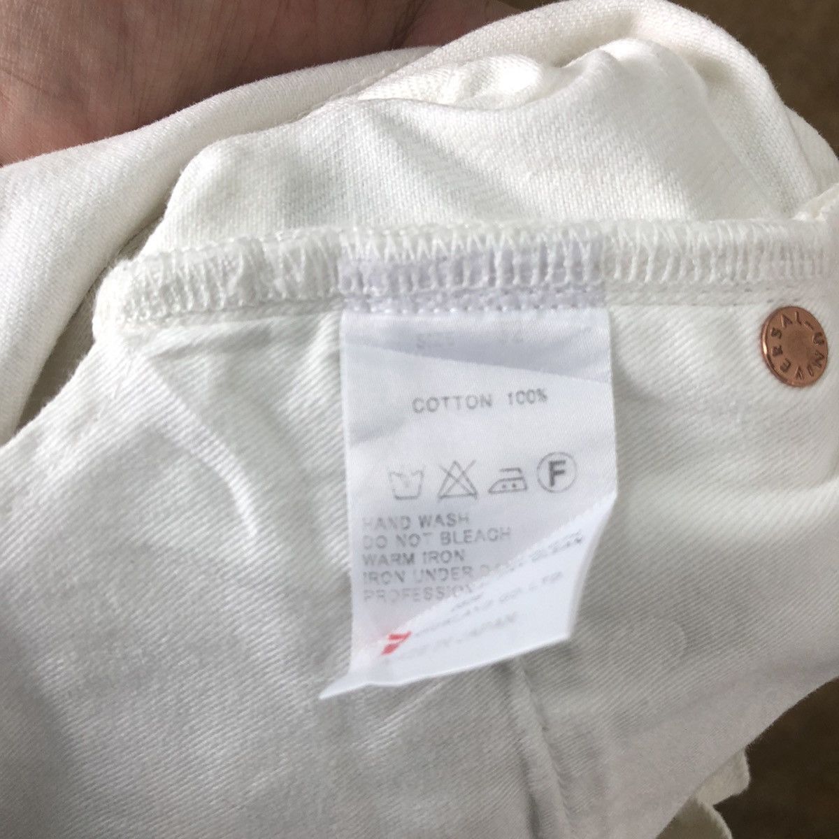 Japan Blue TOMORROWLAND BUTTON FLY WHITE JEANS DENIM PANTS #021 Size US 32 / EU 48 - 12 Thumbnail