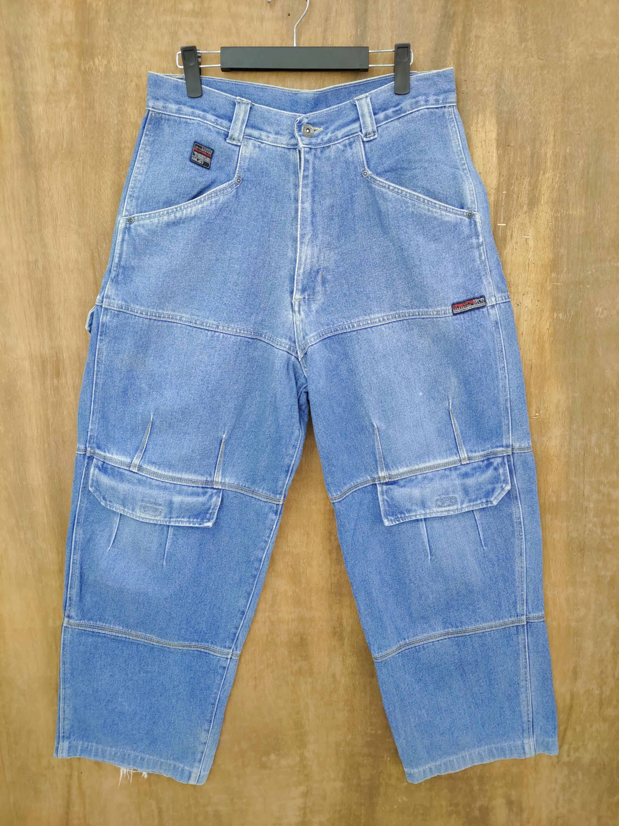 Japanese Brand CHEVRE DENIM FADED BAGGY CARGO PANTS /BUSH PANTS Size US 31 - 1 Thumbnail