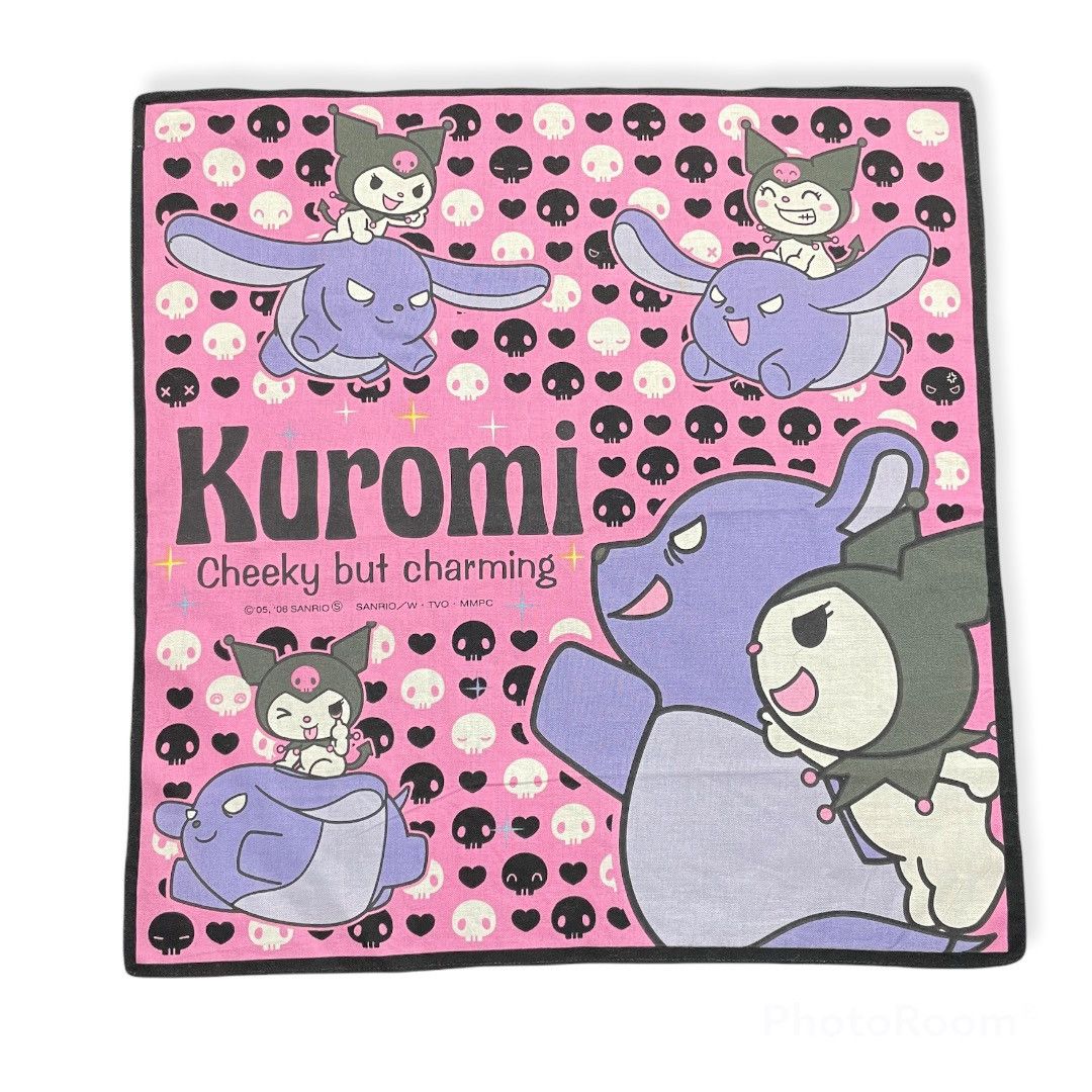 Anime × Cartoon Network × Vintage anime kuromi Hankercheif / Bandana Size ONE SIZE - 1 Thumbnail