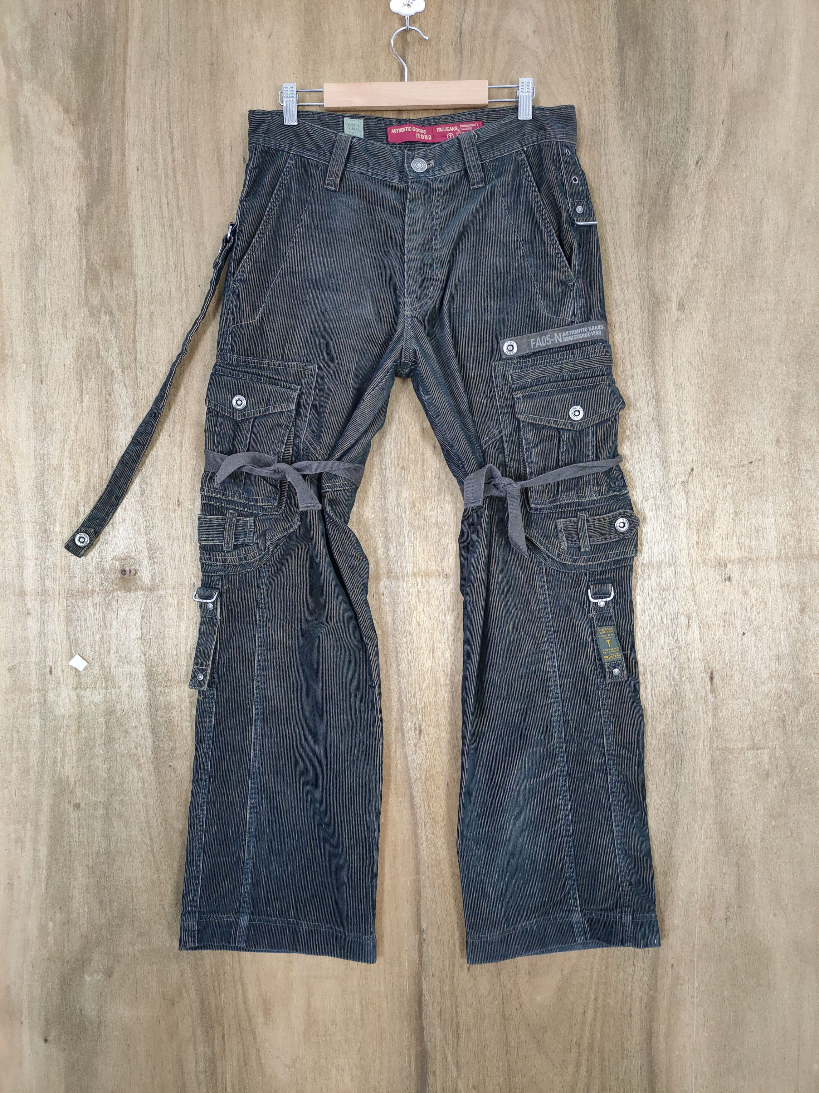 VINTAGE TBJ CORDUROY BONDAGE CARGO PANTS