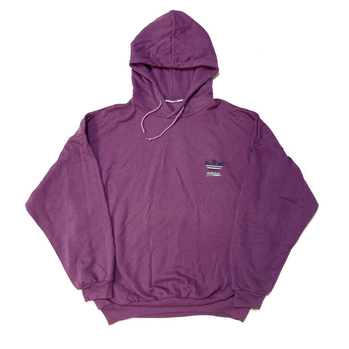 Vintage Adidas purple hoodie sportswear 90s trefoil logo