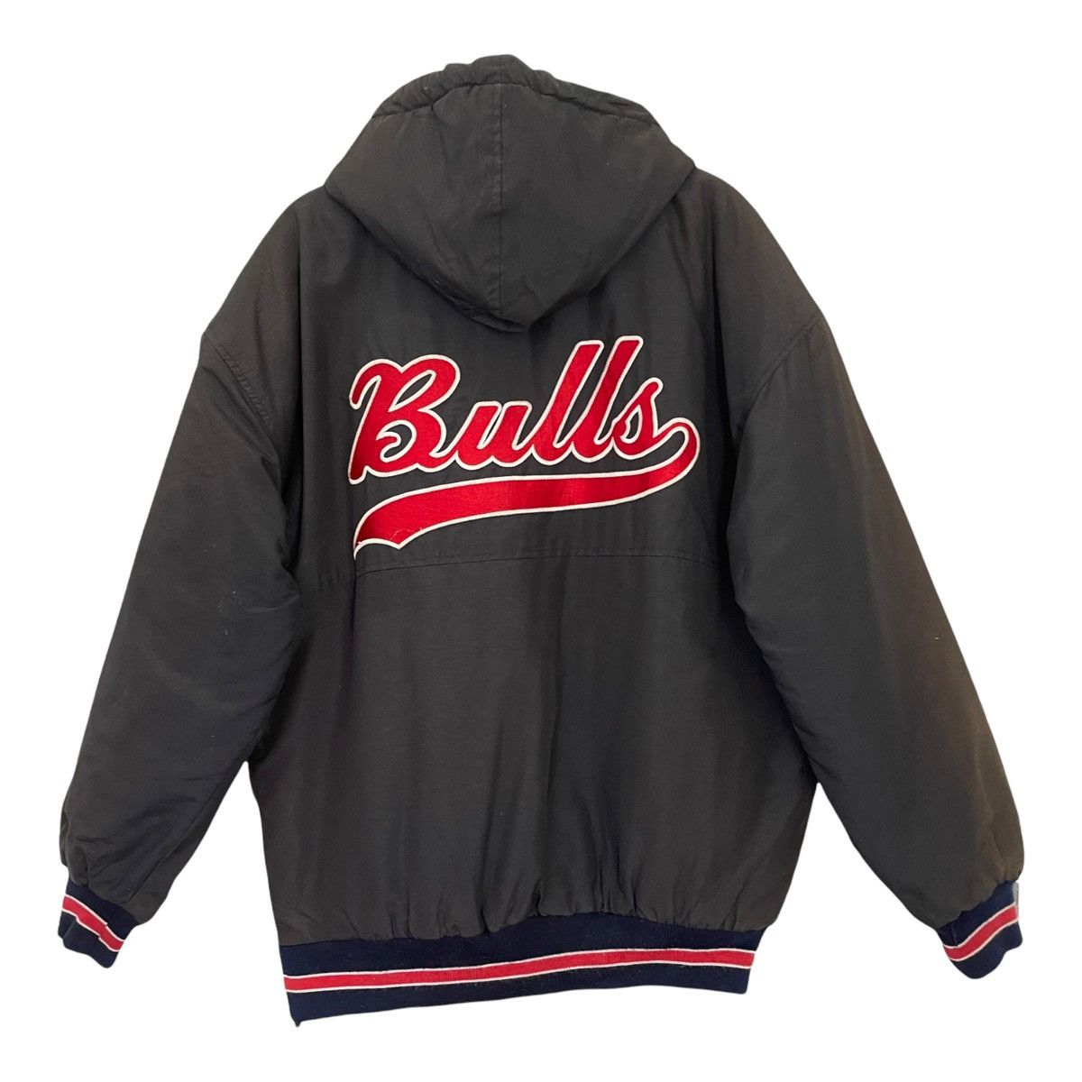 NBA FADED!! Vintage Chicago Bulls Big Logo Jacket Size XL Size US XL / EU 56 / 4 - 3 Thumbnail