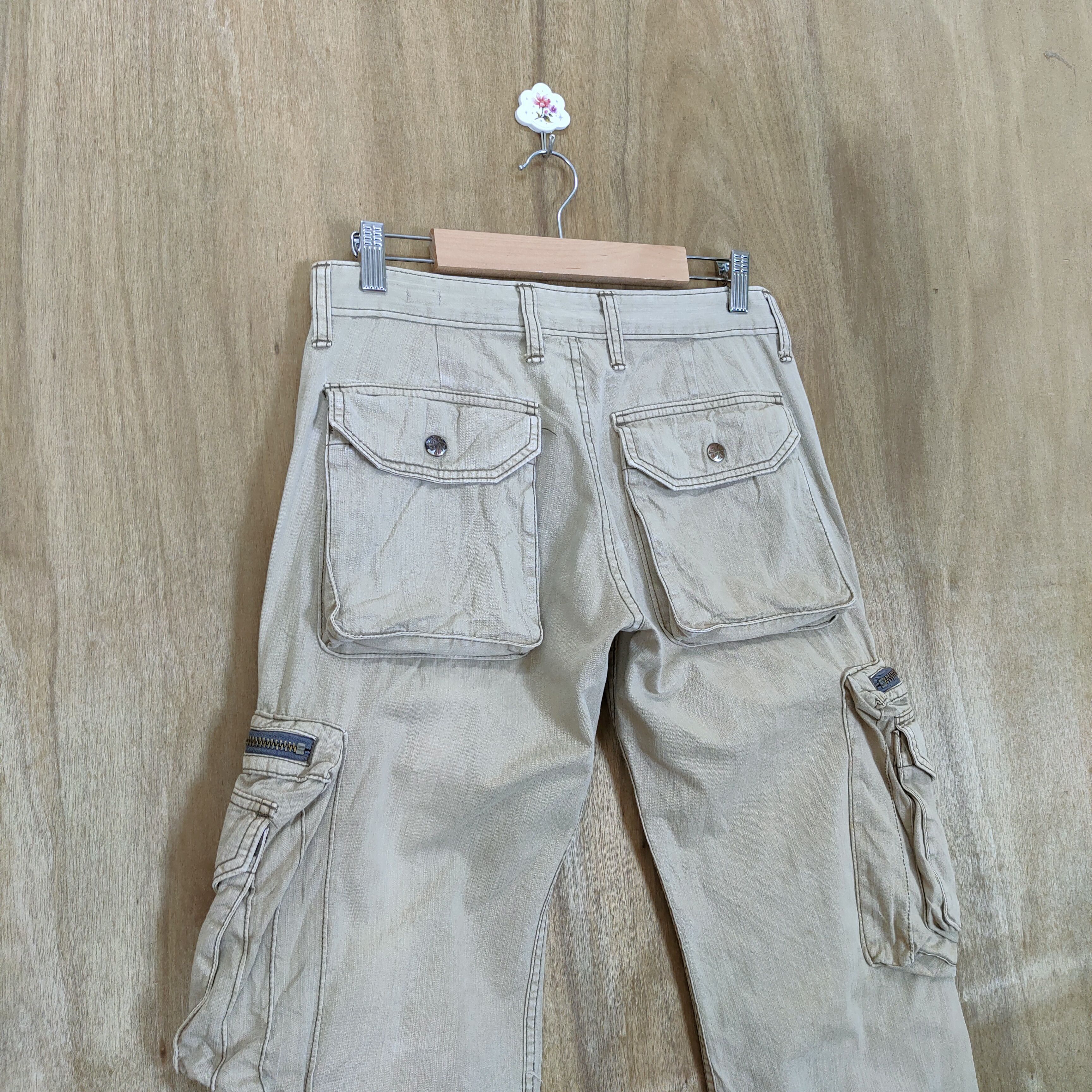 Vision Streetwear VINTAGE SURPLUS BOOTCUT FLARE CARGO PANTS Size US 29 - 5 Thumbnail