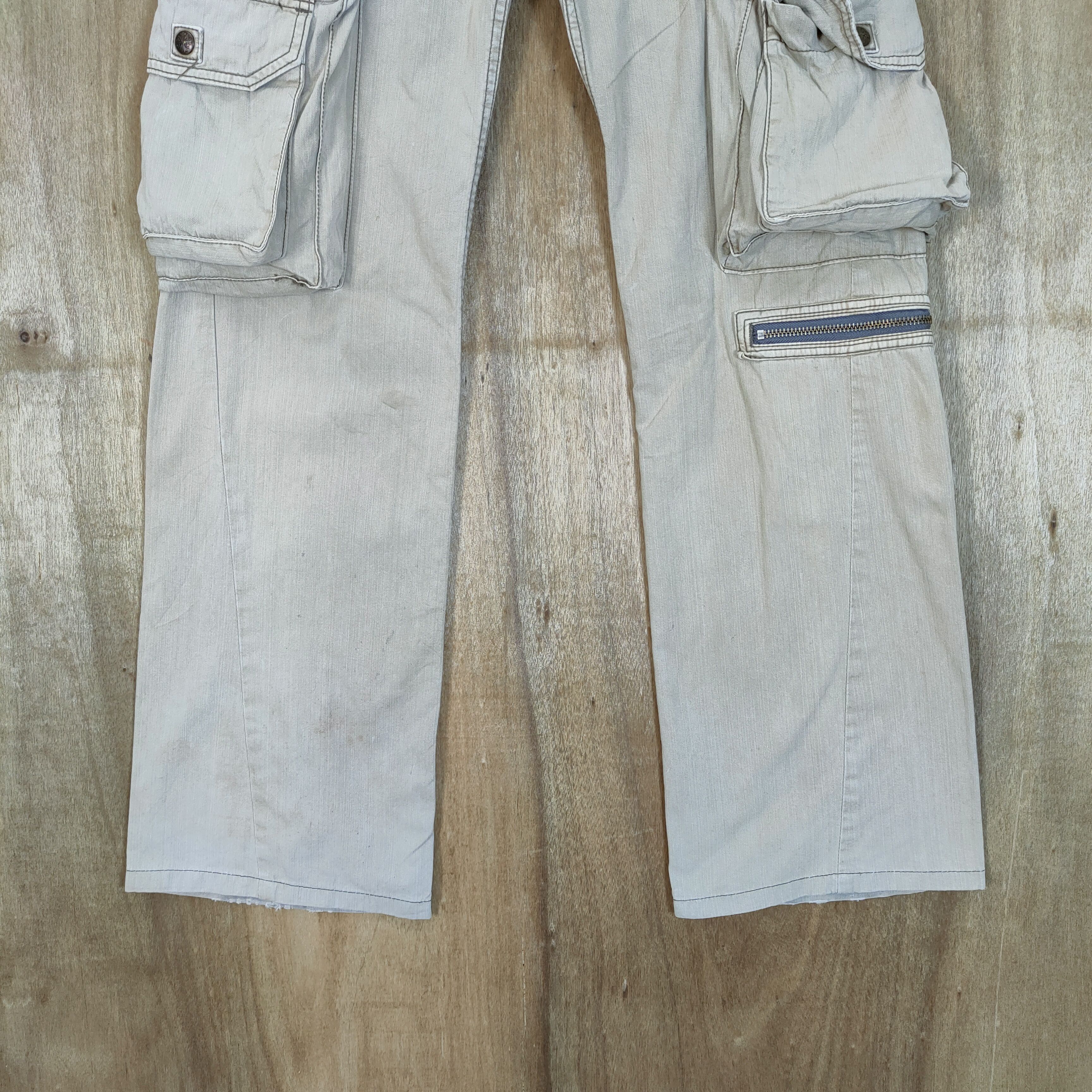 Vision Streetwear VINTAGE SURPLUS BOOTCUT FLARE CARGO PANTS Size US 29 - 4 Thumbnail