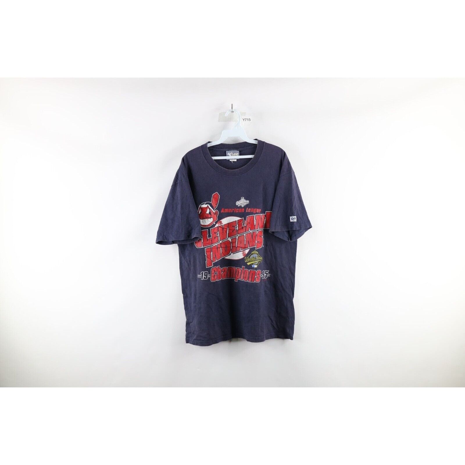 RARE VTG 1995 Cleveland Indians T-Shirt World Series American