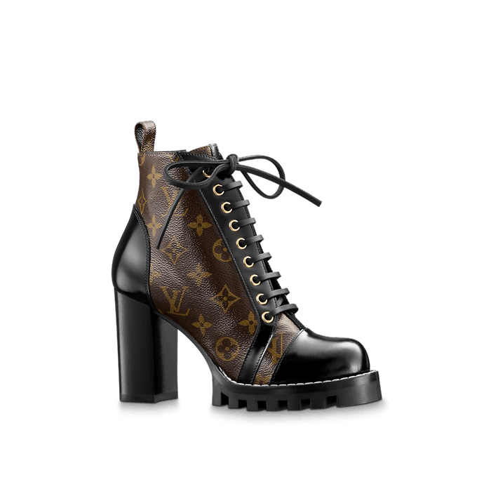 Louis Vuitton Monogram Womens Rain Boots Boots, Black, IT41