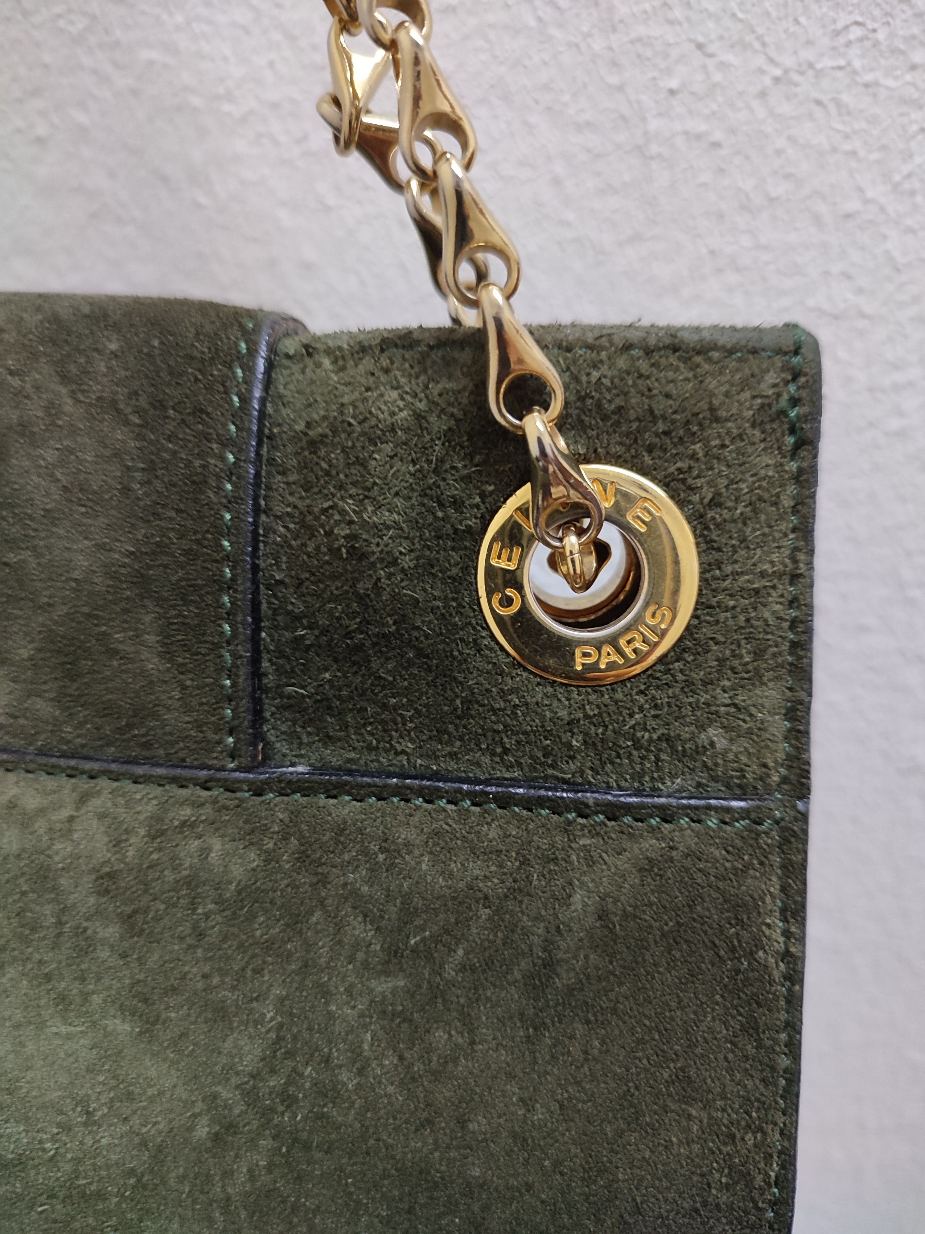 Celine Vintage celice F/09 gold chain shoulder bag riri zipper Size ONE SIZE - 9 Thumbnail