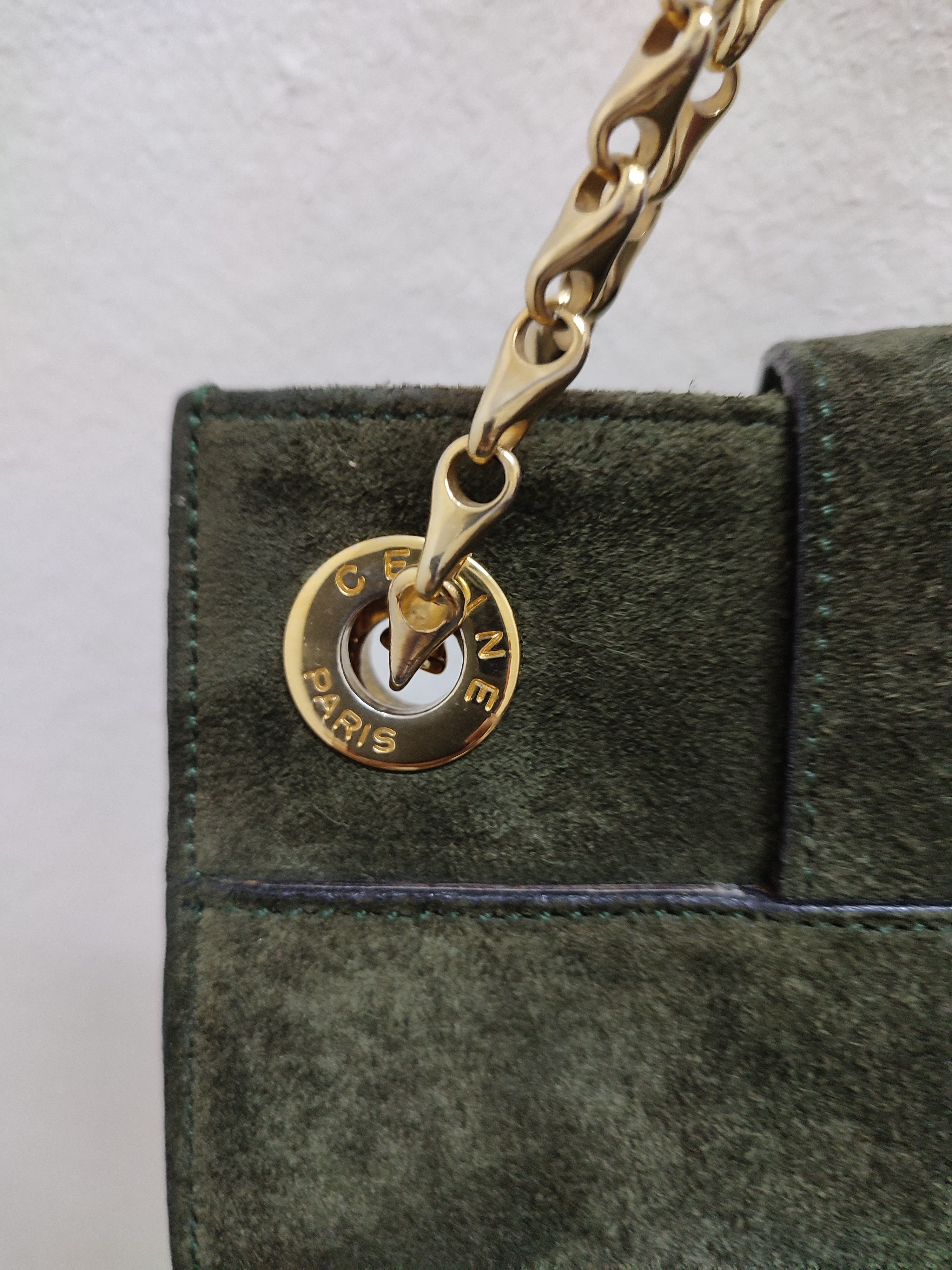Celine Vintage celice F/09 gold chain shoulder bag riri zipper Size ONE SIZE - 8 Thumbnail