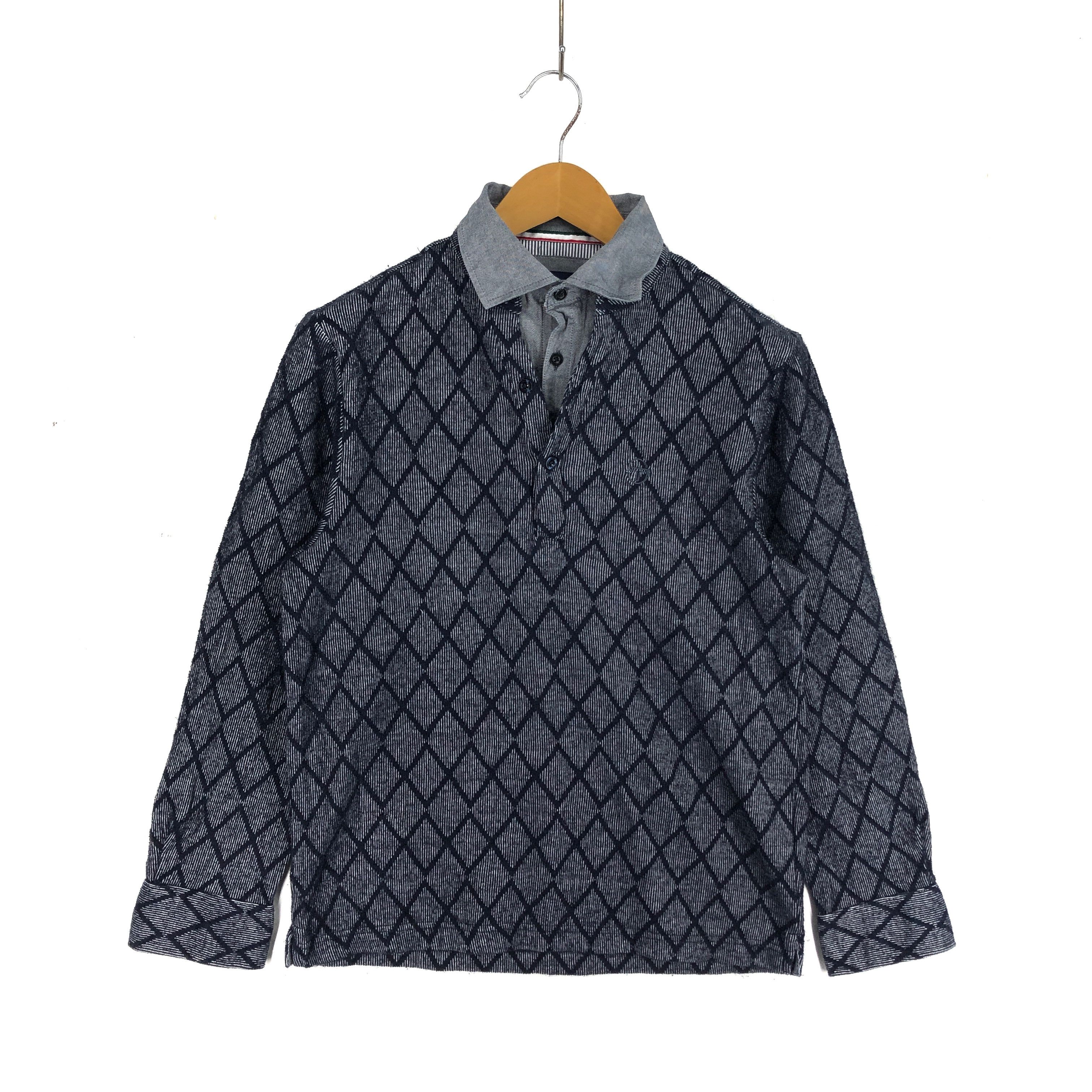 Sergio Tacchini SERGIO TACCHINI Checked Sweatshirt #2222-77 Size US S / EU 44-46 / 1 - 1 Thumbnail