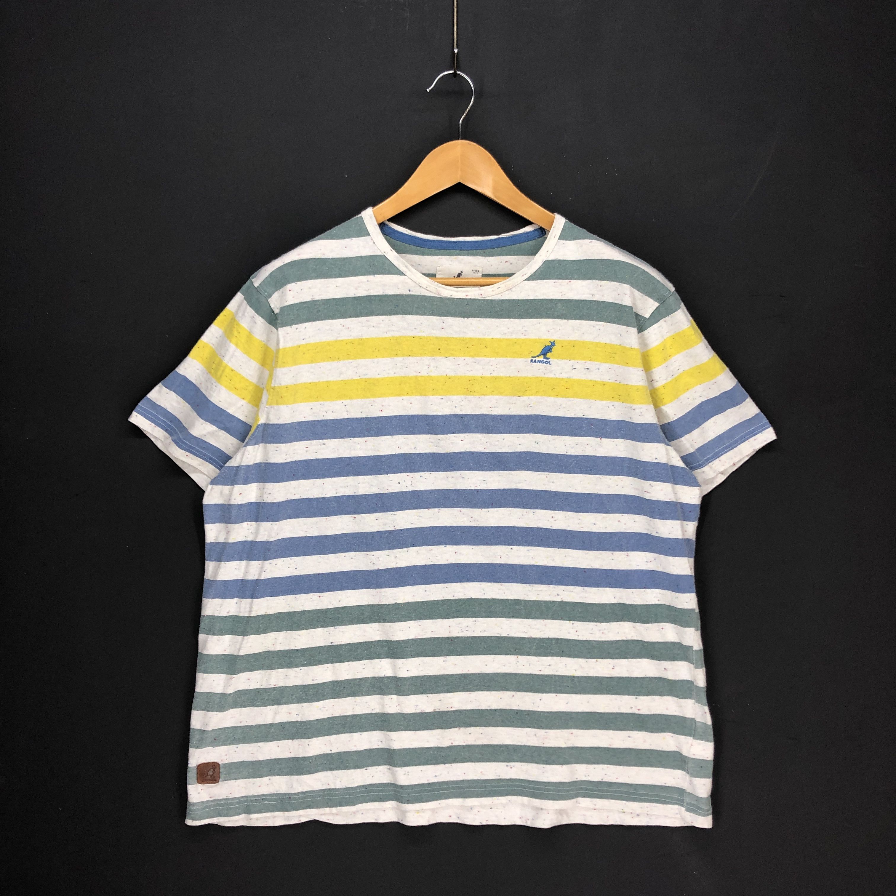 Kangol KANGOL Crew Neck Stripe T Shirt #1162-40 Size US XL / EU 56 / 4 - 1 Thumbnail