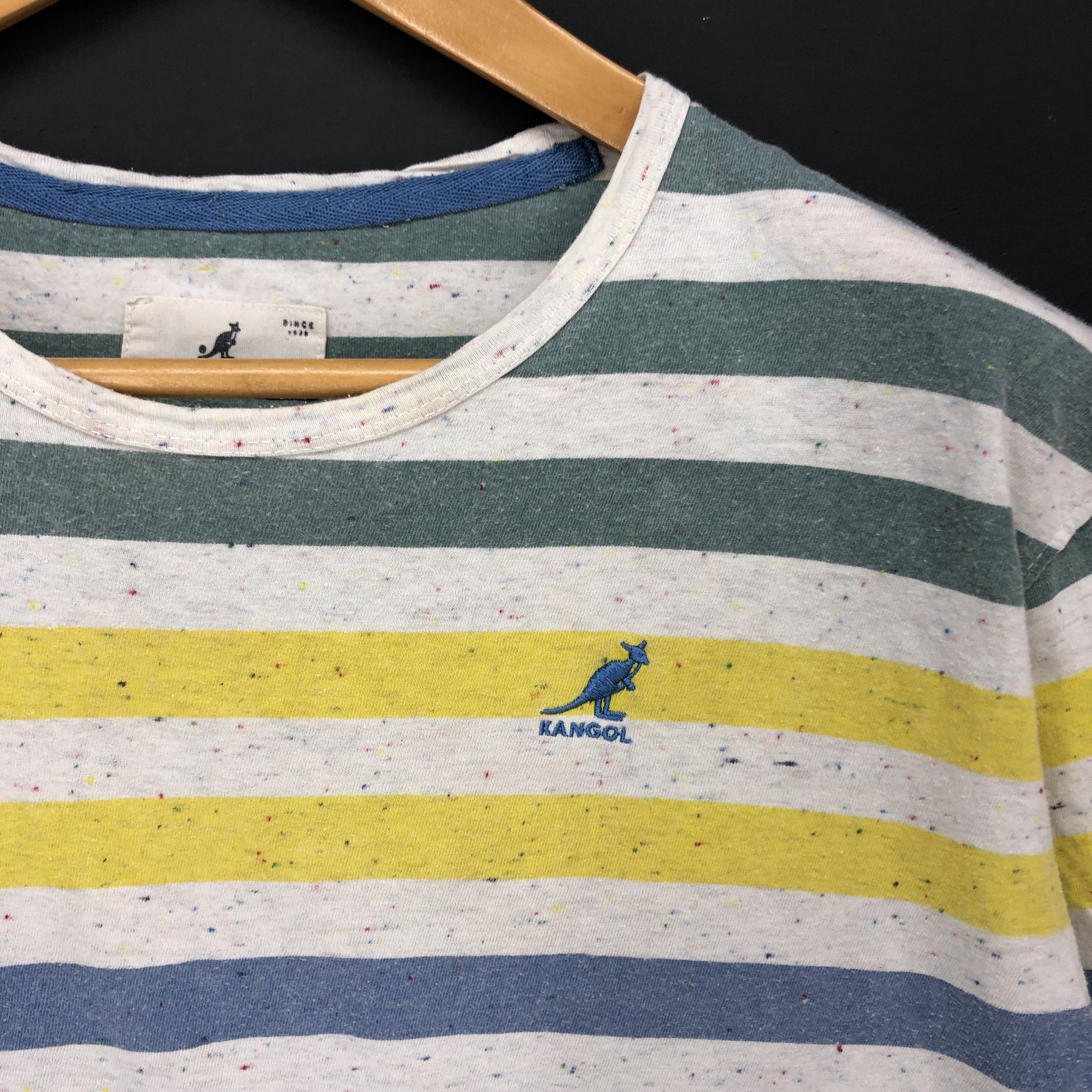 Kangol KANGOL Crew Neck Stripe T Shirt #1162-40 Size US XL / EU 56 / 4 - 2 Thumbnail
