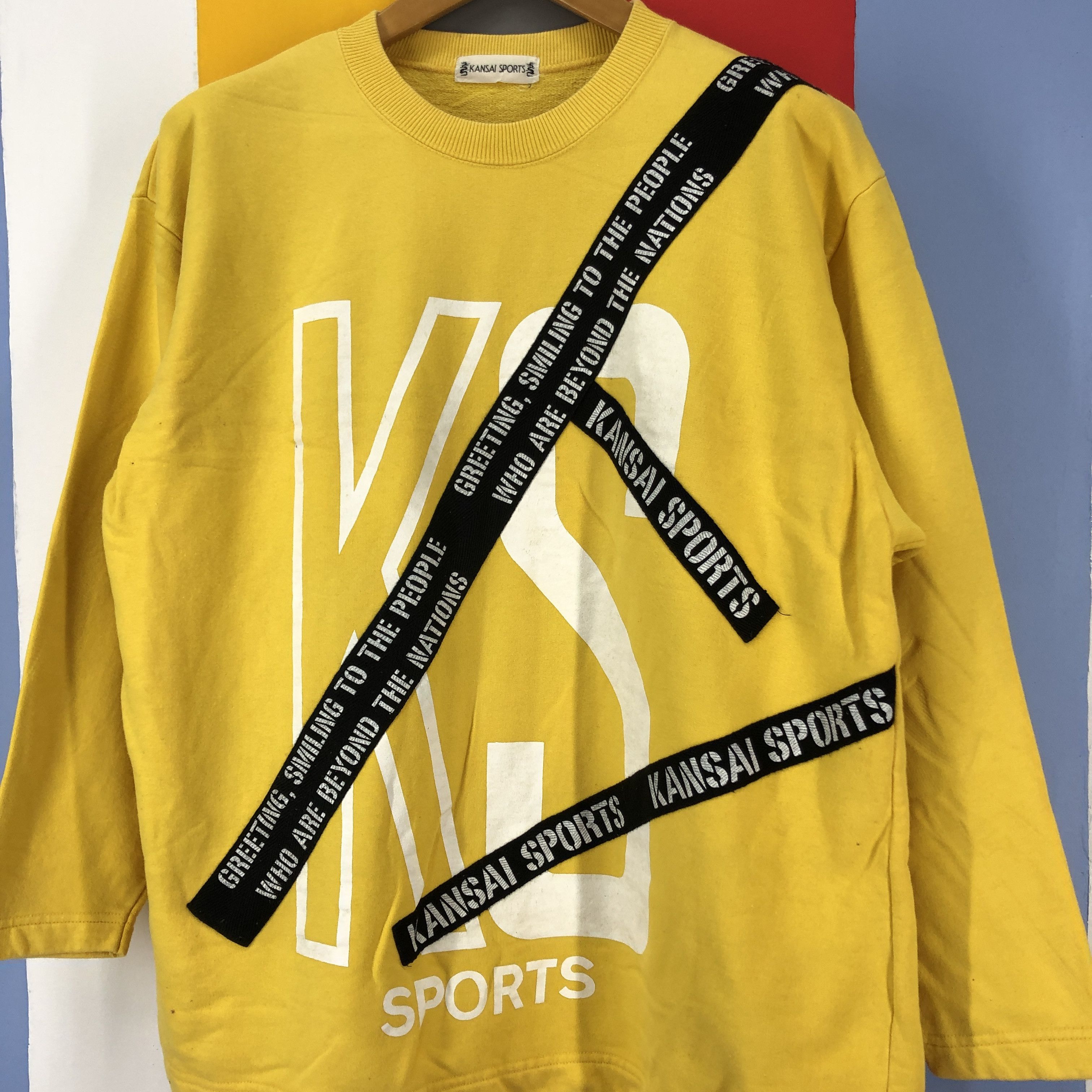 Kansai Yamamoto Vintage KANSAI SPORTS Sweatshirt Rare Design #0879/AF Size US L / EU 52-54 / 3 - 2 Thumbnail