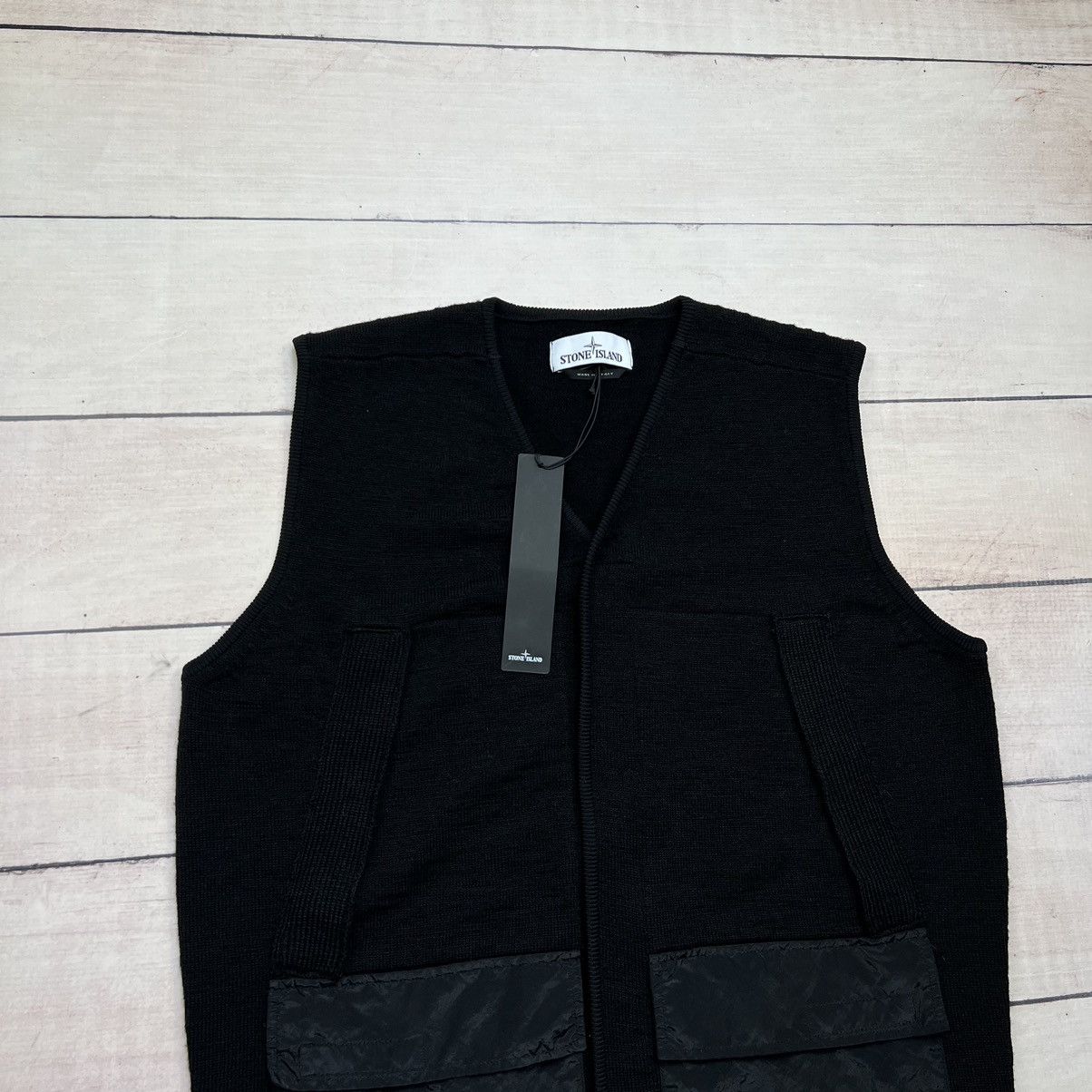 Stone Island Stone Island Black Nylon Vest Metal Knit Gilet Size US L / EU 52-54 / 3 - 3 Thumbnail
