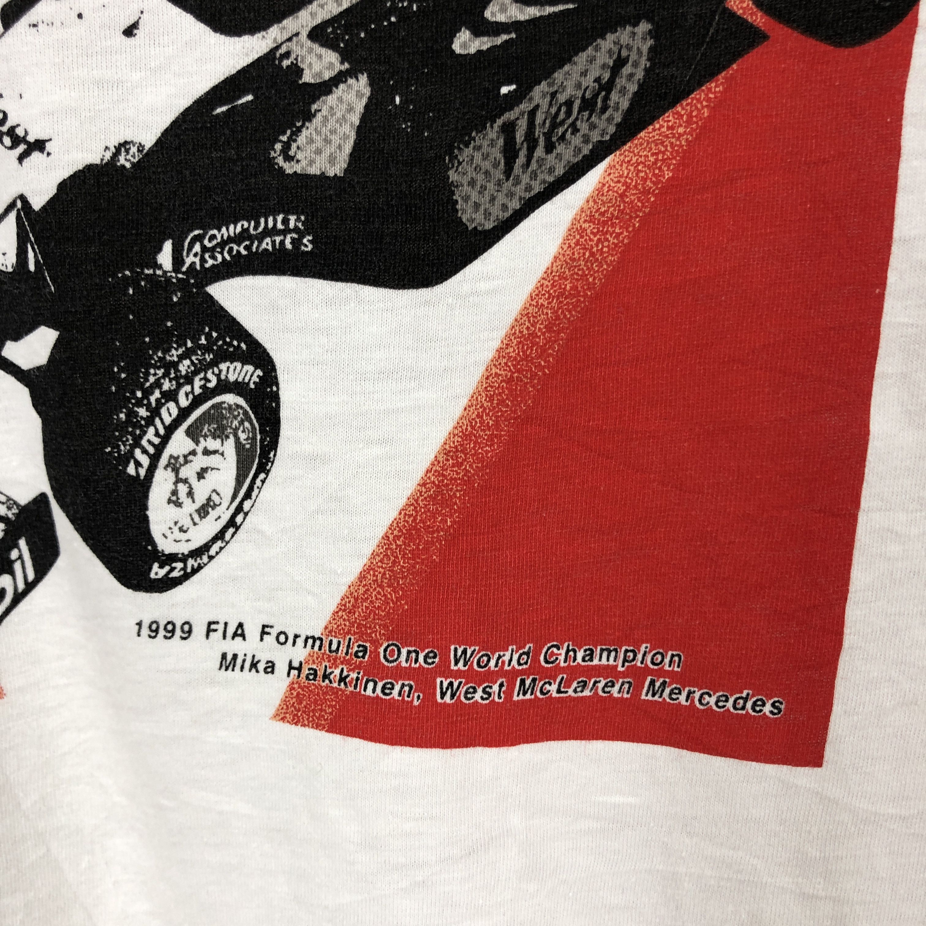 Vintage 90s FORMULA 1 Mika Hakkinen Mclaren Mercedes Tees #1024/AJ Size US M / EU 48-50 / 2 - 3 Thumbnail