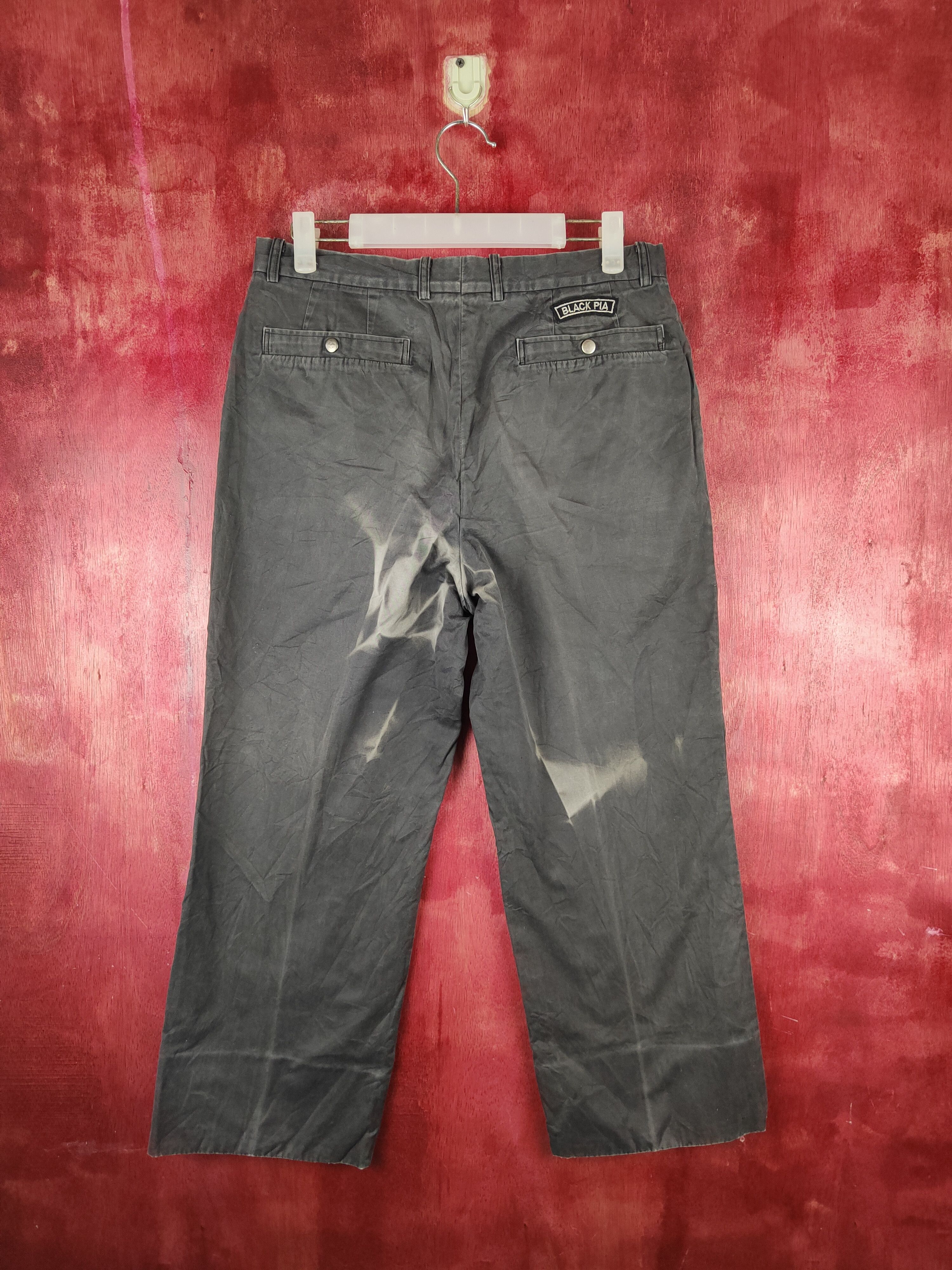 Japanese Brand × Vintage Black Pia Black Faded Casual Pants #S820 Size US 31 - 7 Thumbnail