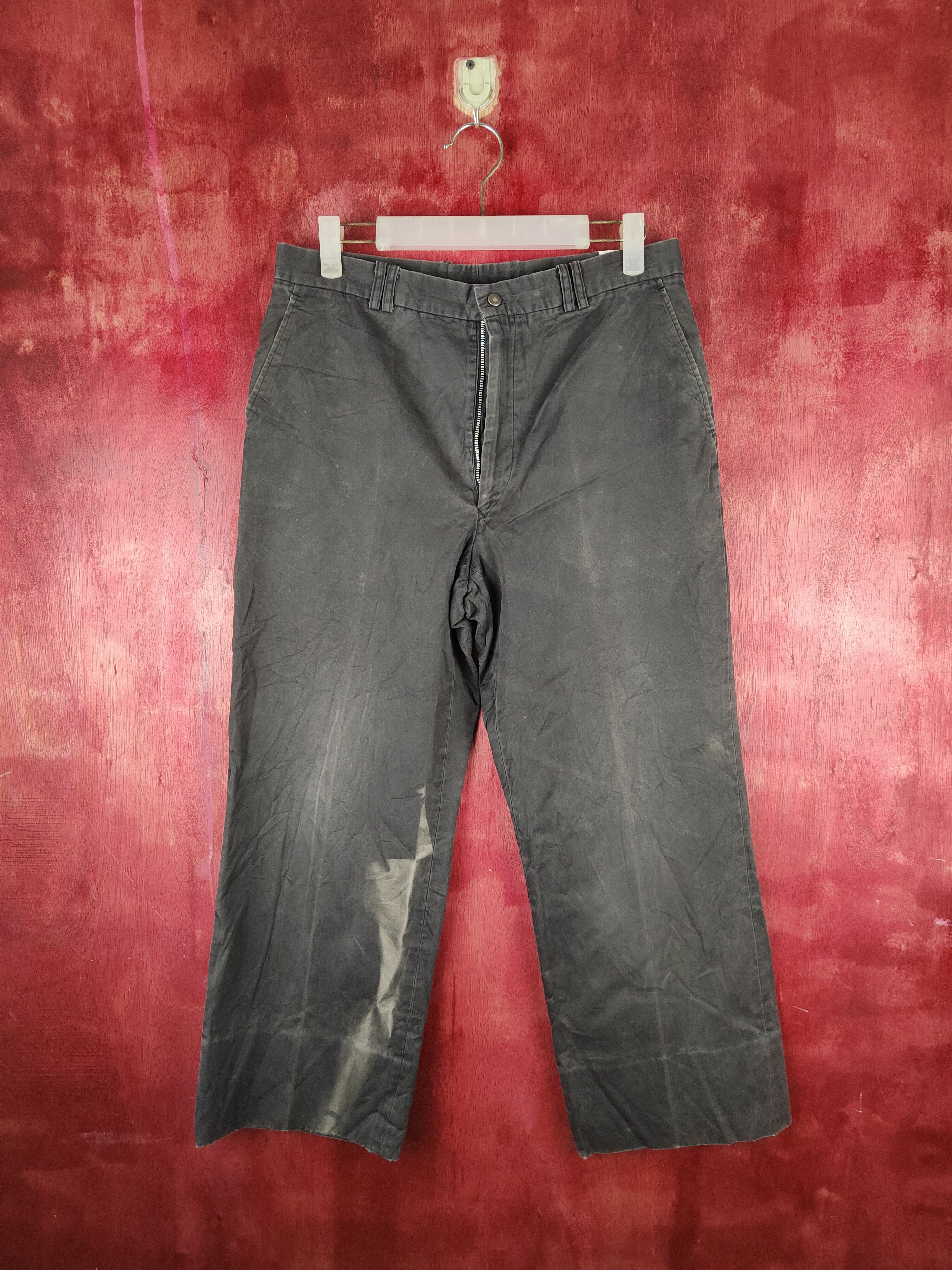 Japanese Brand × Vintage Black Pia Black Faded Casual Pants #S820 Size US 31 - 1 Thumbnail