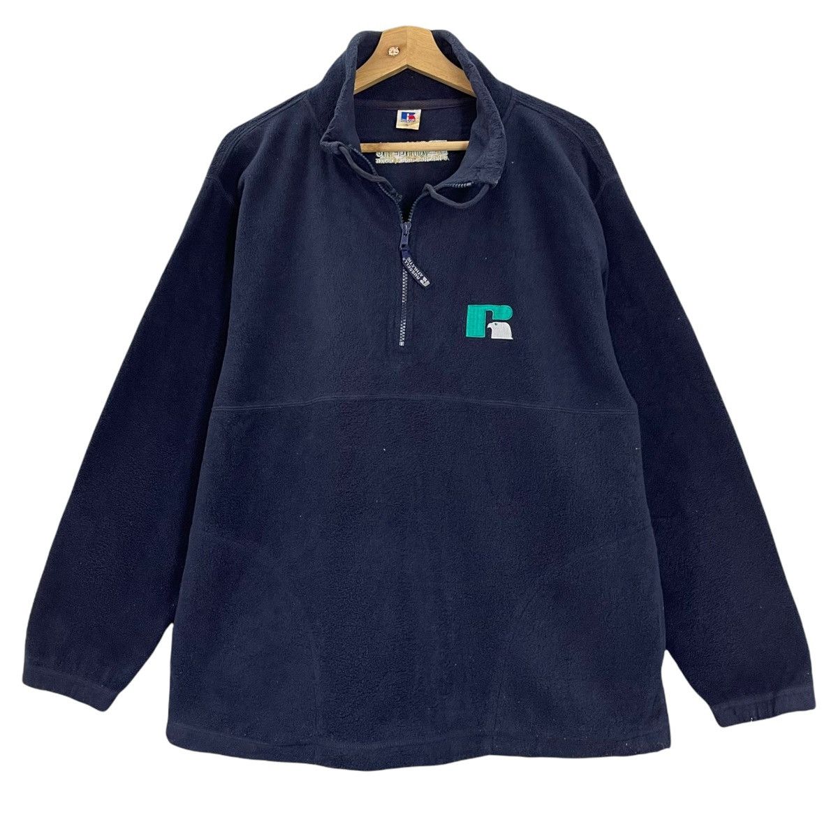Russell Athletic × Vintage Vintage 90’s Russell Athletic Halfzip Fleece Size L Size US L / EU 52-54 / 3 - 3 Thumbnail